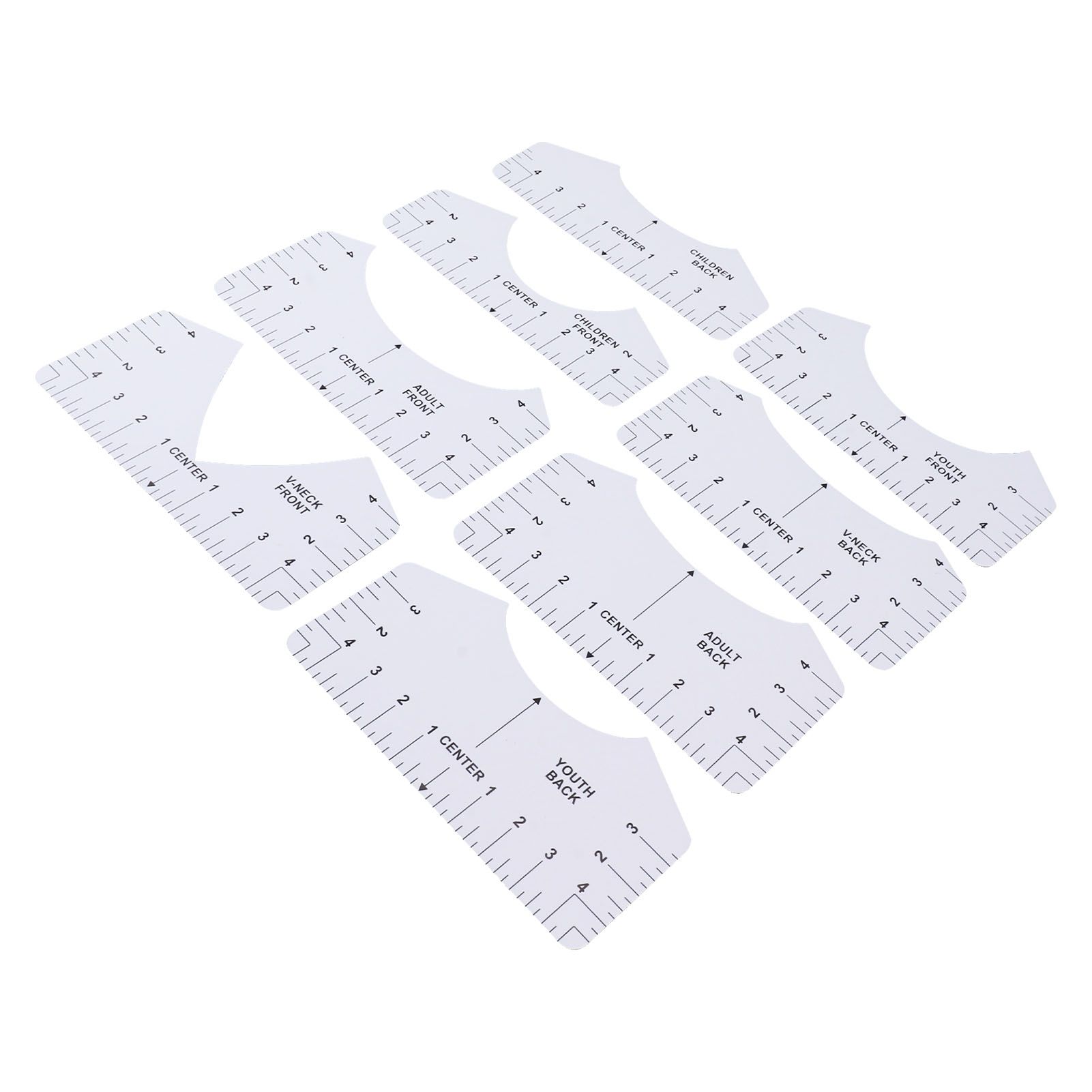 8PCS T Shirt Ruler Guide PVC Clothing Centering Design T Shirt Alignment Tool for Heat Press Accessories - Image 5