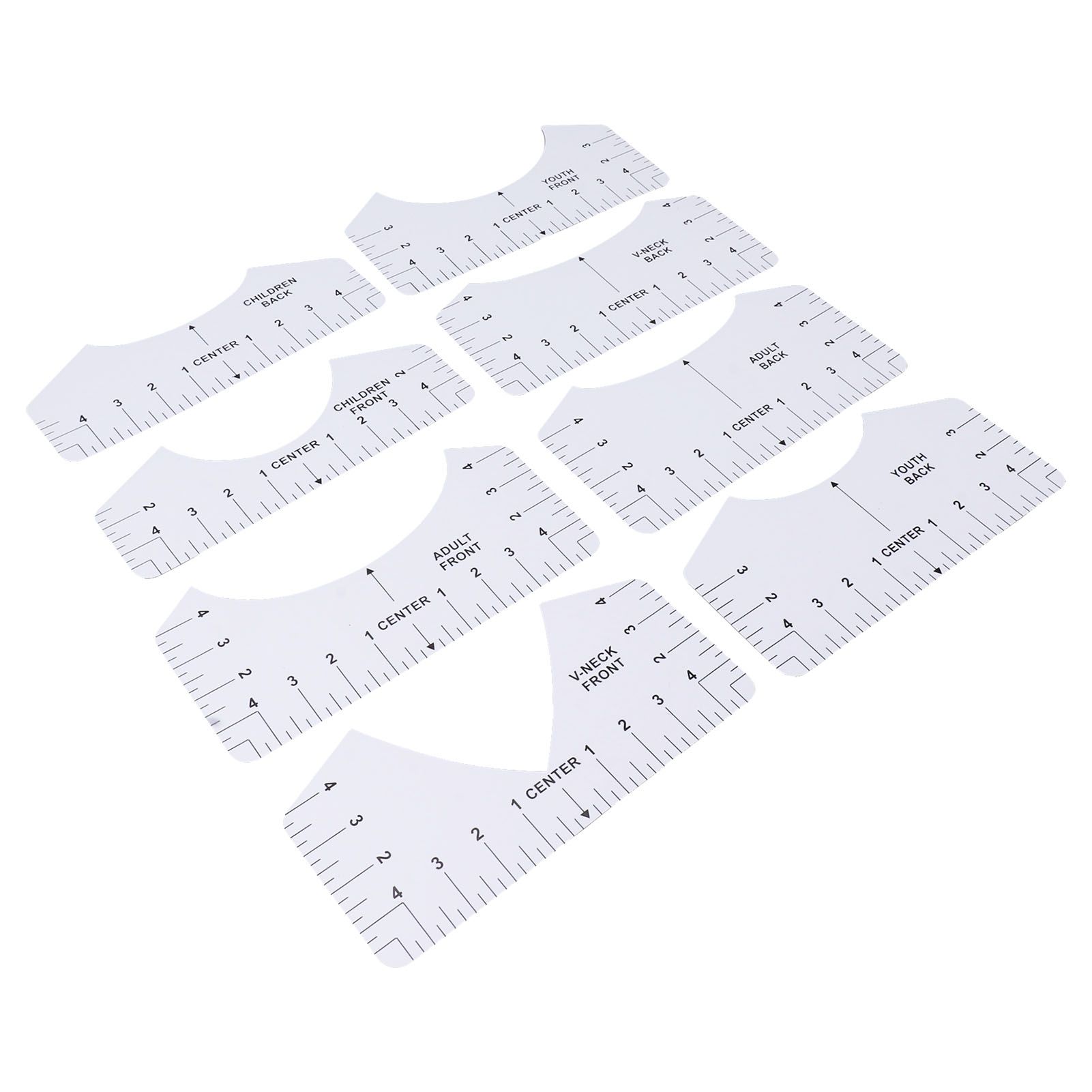 8PCS T Shirt Ruler Guide PVC Clothing Centering Design T Shirt Alignment Tool for Heat Press Accessories - Image 6