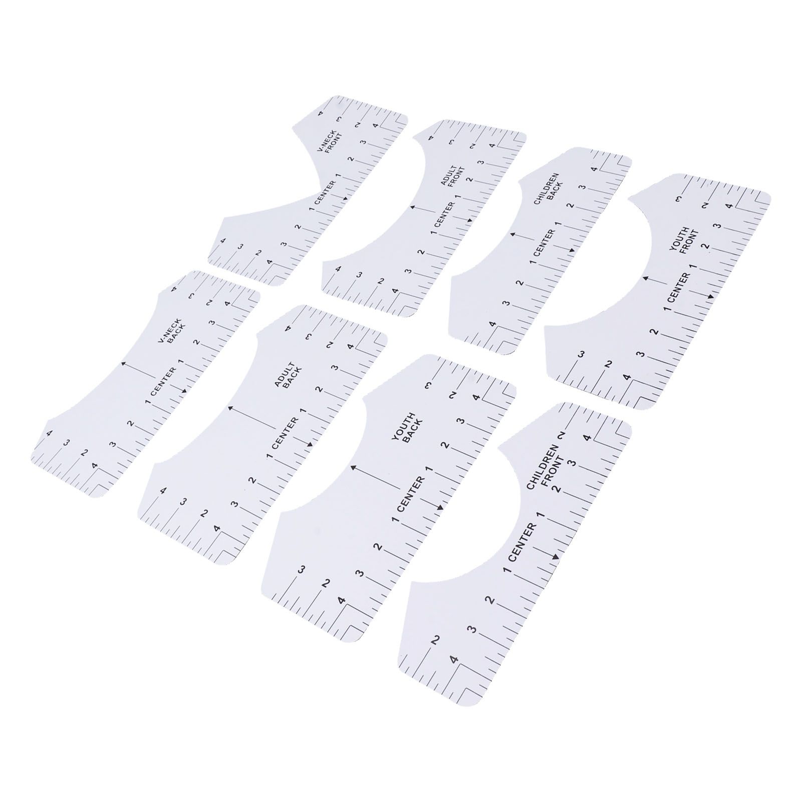 8PCS T Shirt Ruler Guide PVC Clothing Centering Design T Shirt Alignment Tool for Heat Press Accessories - Image 7