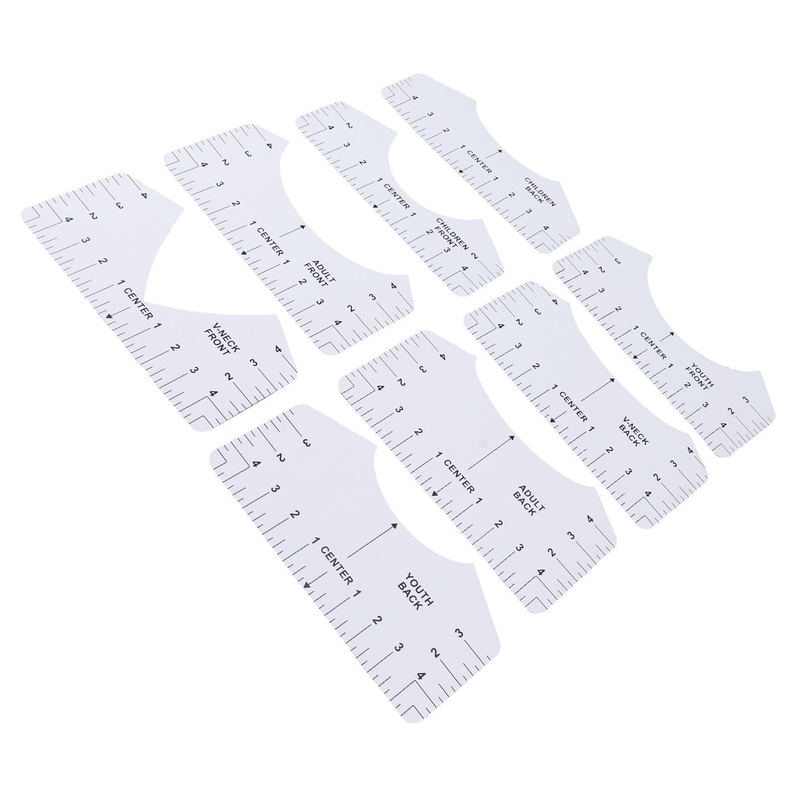 8PCS T Shirt Ruler Guide PVC Clothing Centering Design T Shirt Alignment Tool for Heat Press Accessories - Image 8