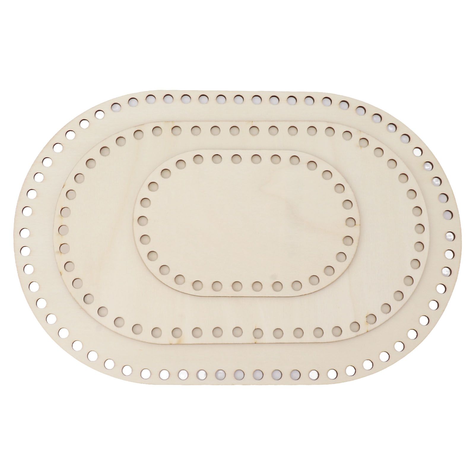 3Pcs Wooden Basket Bottom Oval Blank Solid Crochet Basket Wood Base for DIY Basket Weaving Supplies Craft Making - Image 5