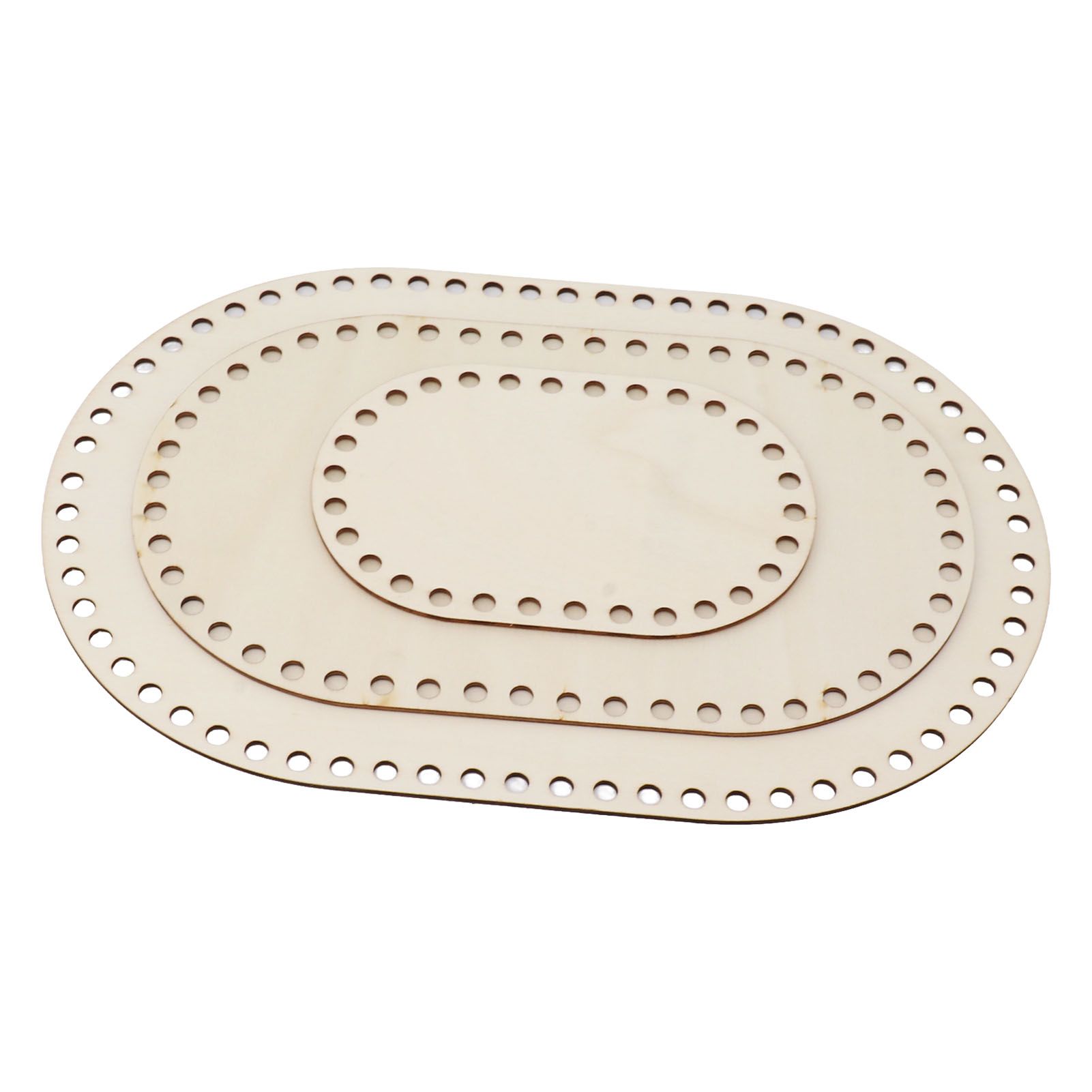 3Pcs Wooden Basket Bottom Oval Blank Solid Crochet Basket Wood Base for DIY Basket Weaving Supplies Craft Making - Image 6
