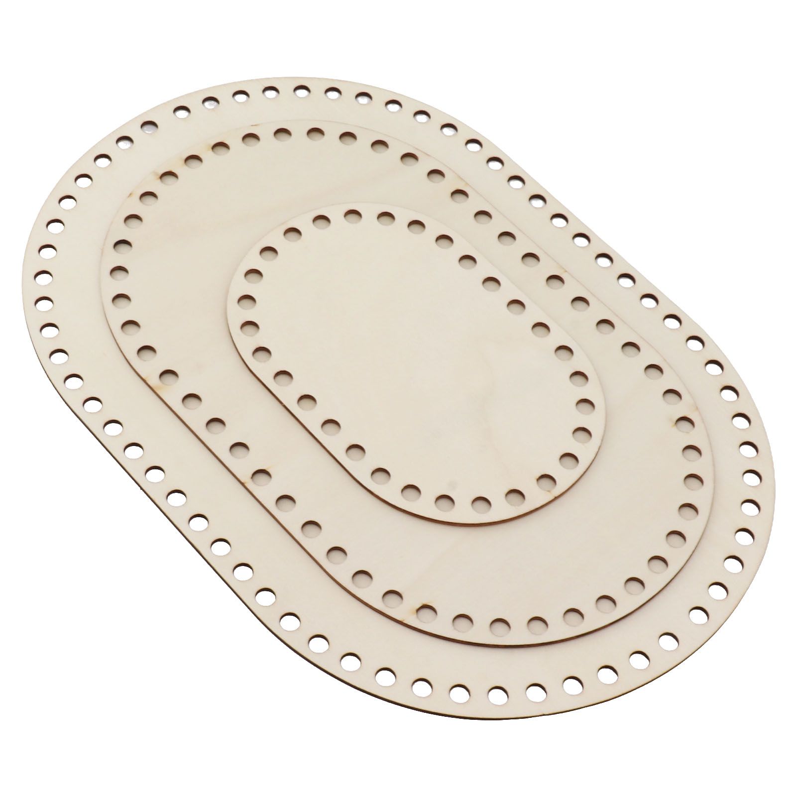3Pcs Wooden Basket Bottom Oval Blank Solid Crochet Basket Wood Base for DIY Basket Weaving Supplies Craft Making - Image 7