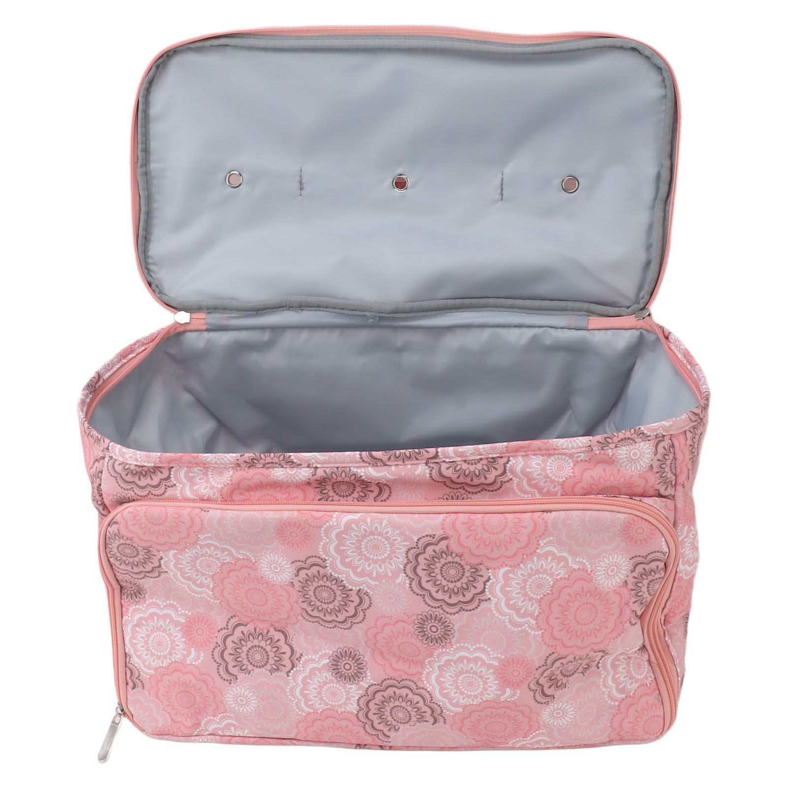 Knitting Bag Pink Oxford Cloth DIY Multifunctional Portable Crochet Holder Bag with Dividers for Knitting Needles Yarn Balls Sewing Supplies - Image 6