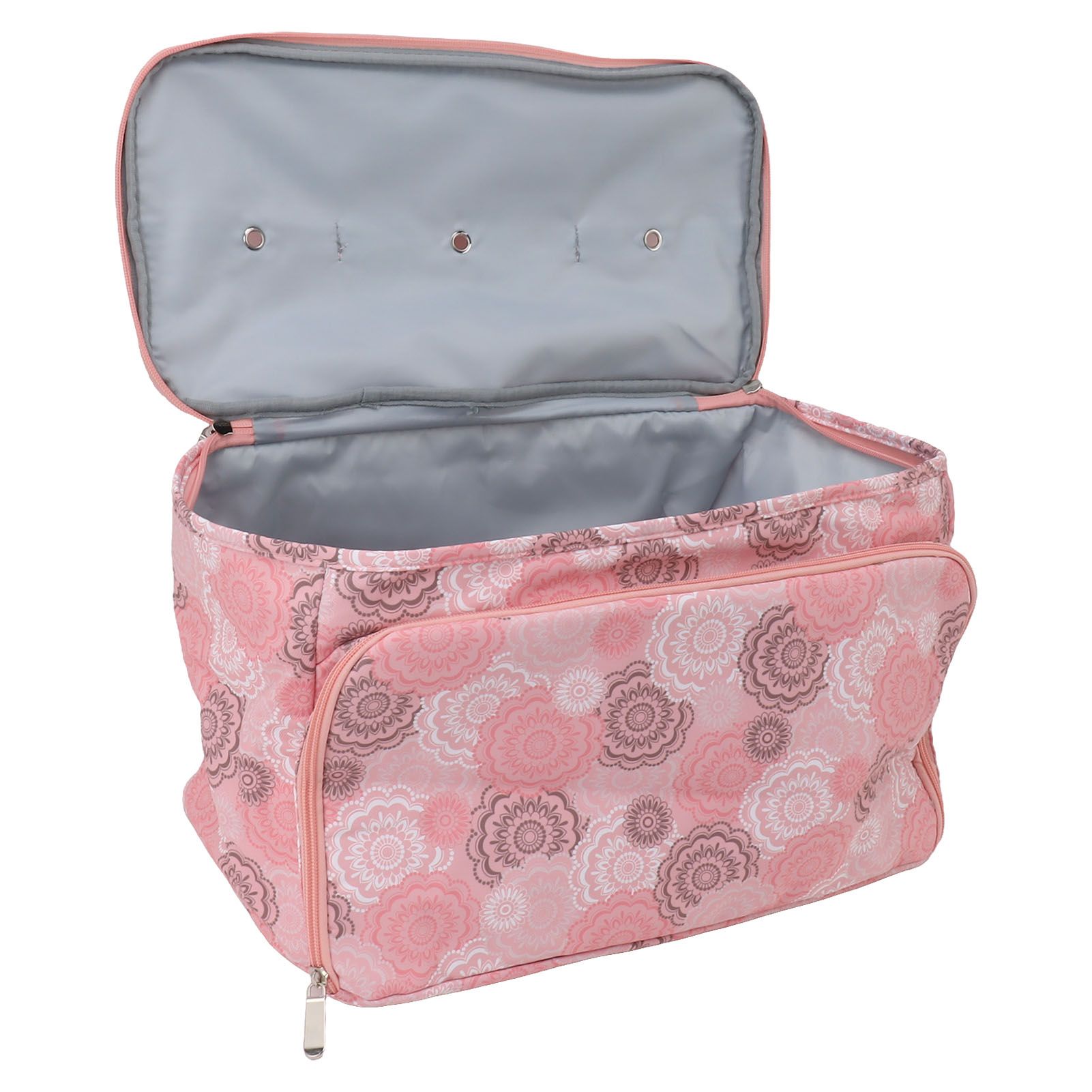 Knitting Bag Pink Oxford Cloth DIY Multifunctional Portable Crochet Holder Bag with Dividers for Knitting Needles Yarn Balls Sewing Supplies - Image 7