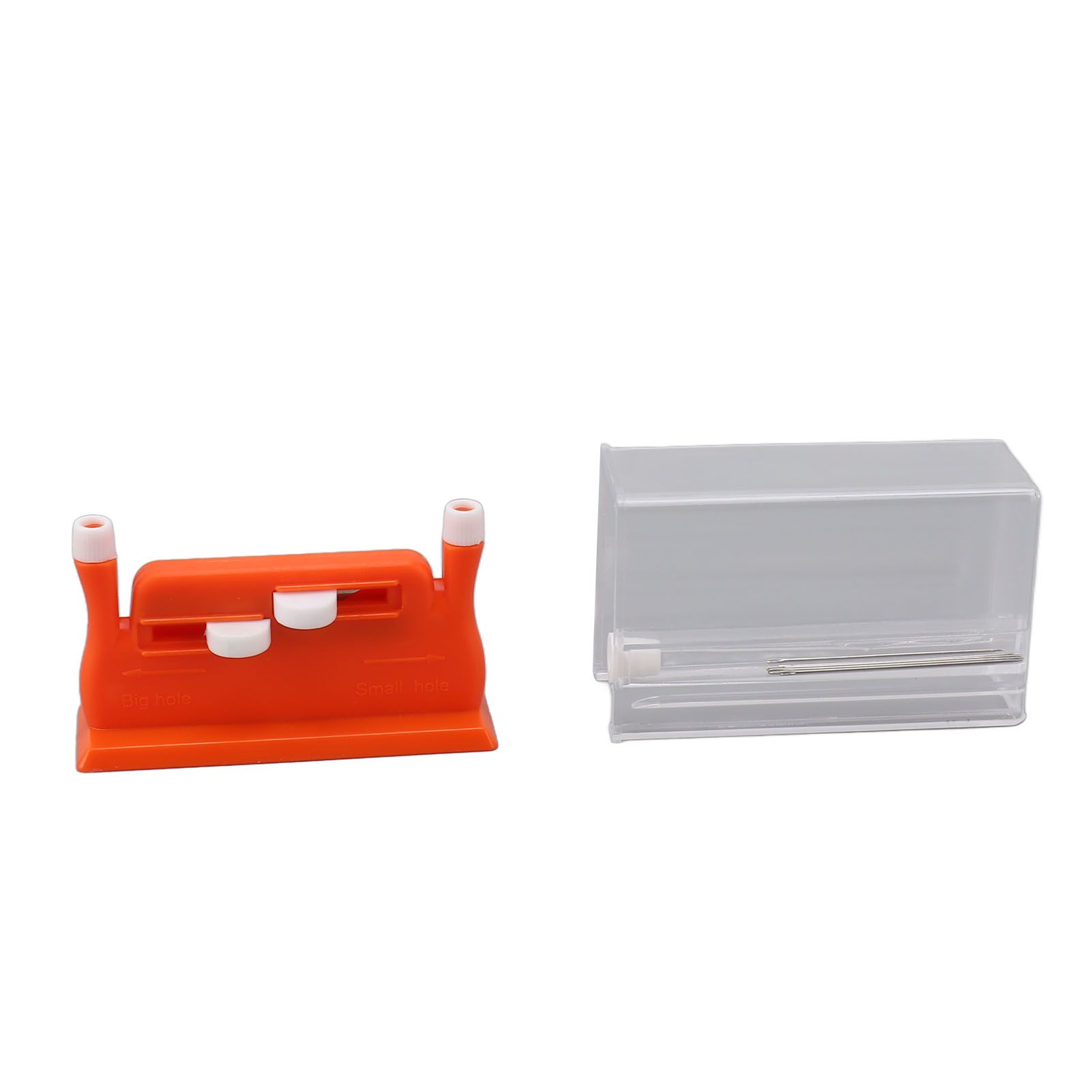 Auto Needle Threader Home Hand Sewing Automatic Thread Device with 5 Needles for The Aged Utilities Cross Stitch Orange - Image 1