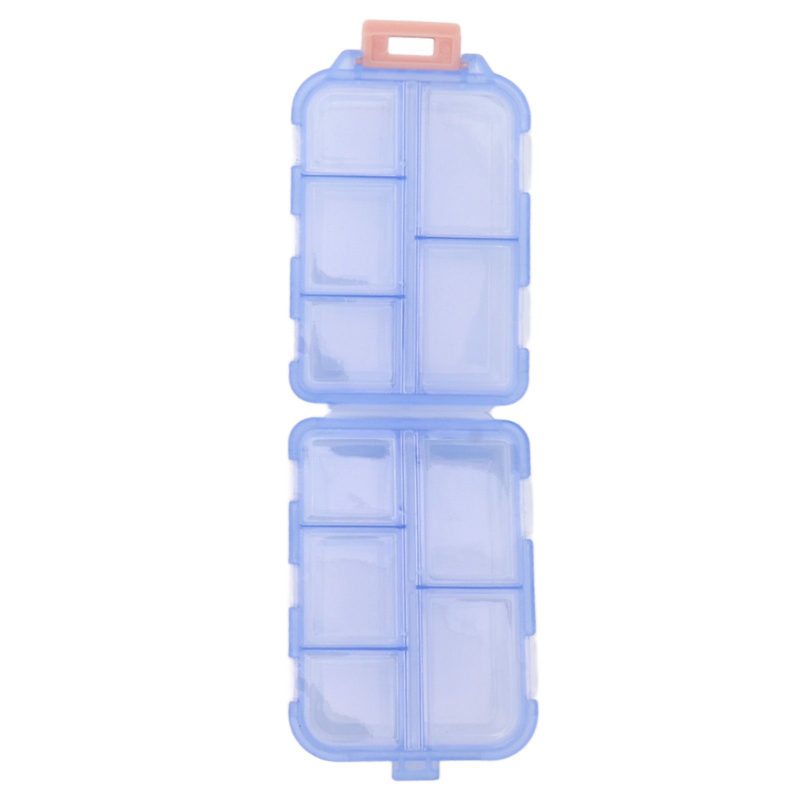 Medicine Box Medicine Case Plastic Waterproof 10 Compartments Buckle Lock Weekly Portable Medicine Container Blue - Image 4