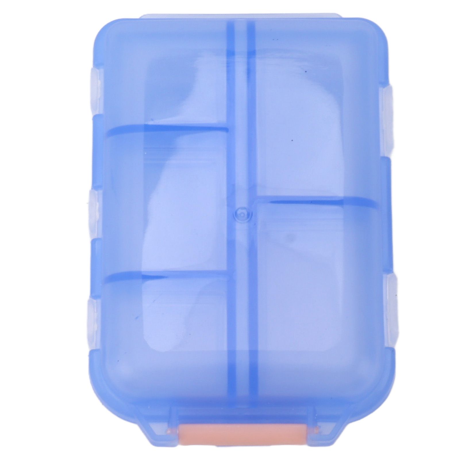 Medicine Box Medicine Case Plastic Waterproof 10 Compartments Buckle Lock Weekly Portable Medicine Container Blue - Image 6