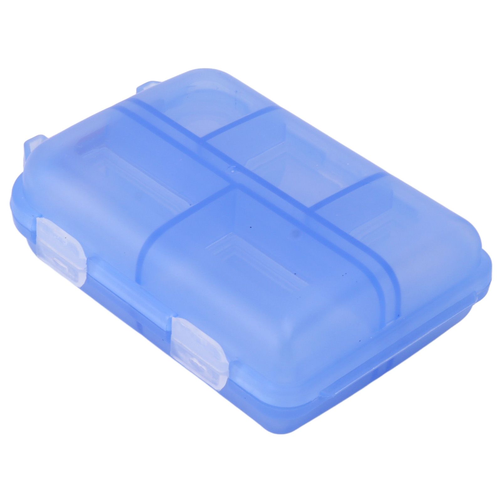 Medicine Box Medicine Case Plastic Waterproof 10 Compartments Buckle Lock Weekly Portable Medicine Container Blue - Image 7