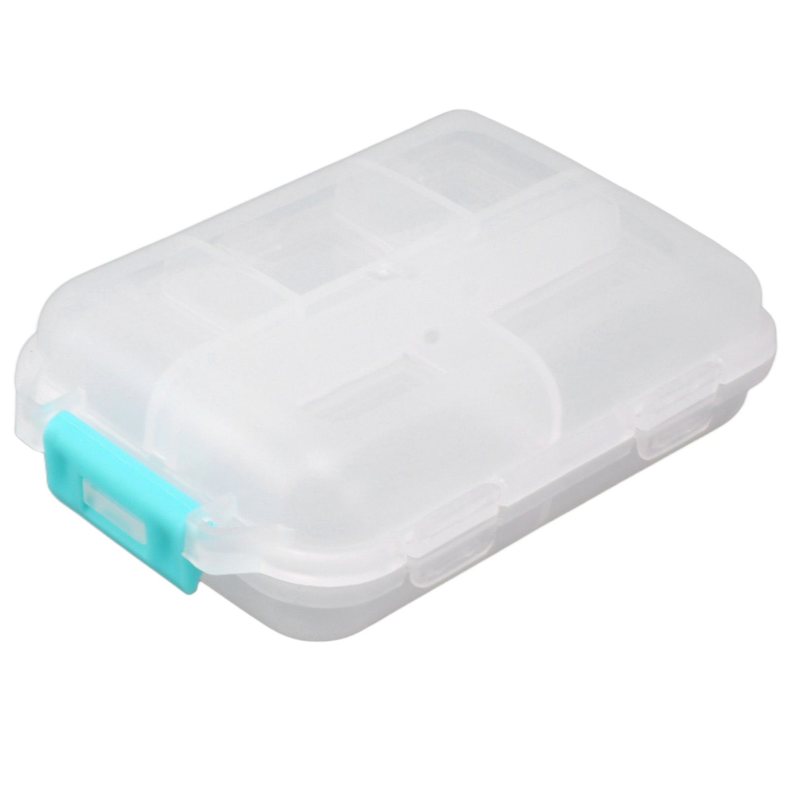 Medicine Box Medicine Case Plastic Waterproof 10 Compartments Buckle Lock Weekly Portable Medicine Container White - Image 1