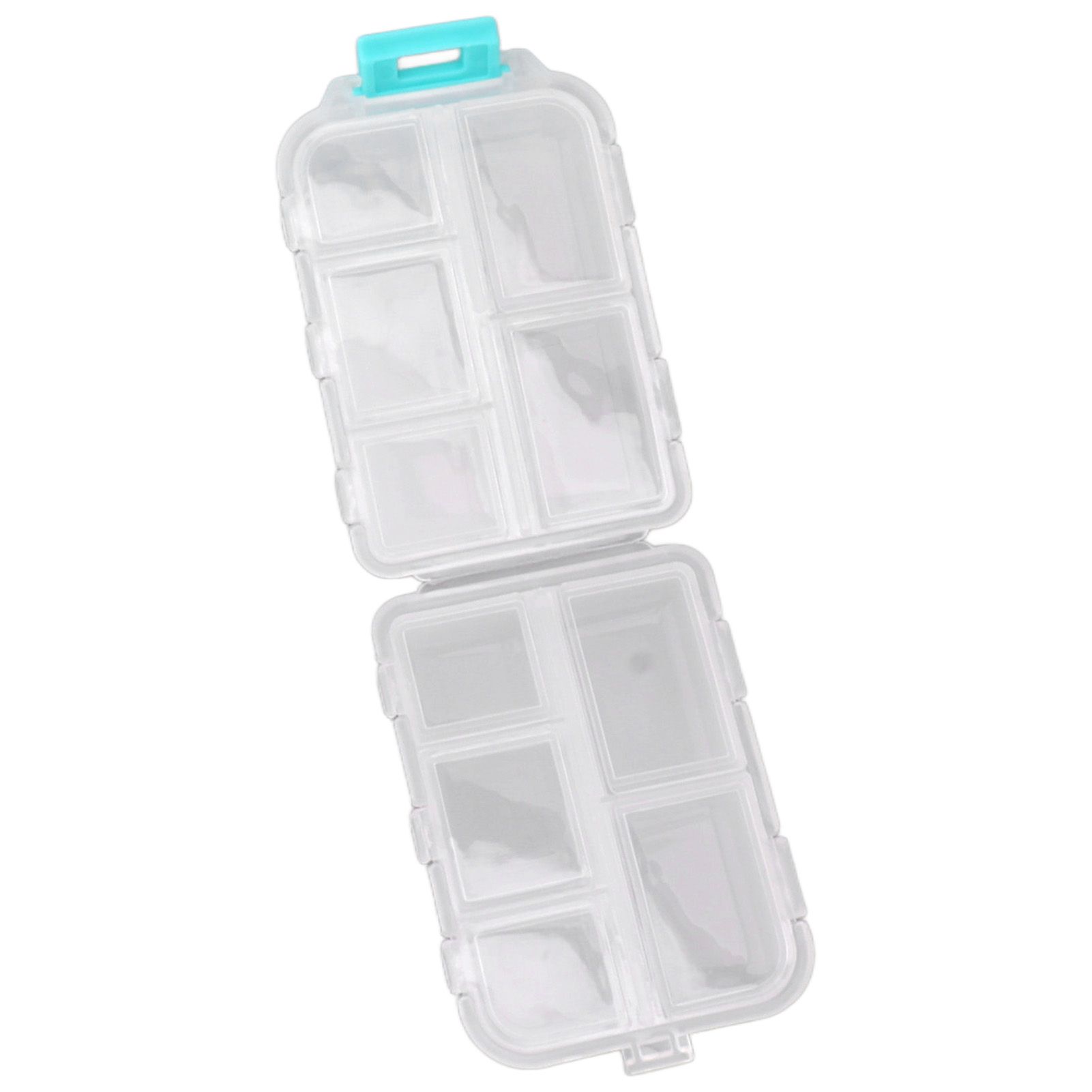 Medicine Box Medicine Case Plastic Waterproof 10 Compartments Buckle Lock Weekly Portable Medicine Container White - Image 4