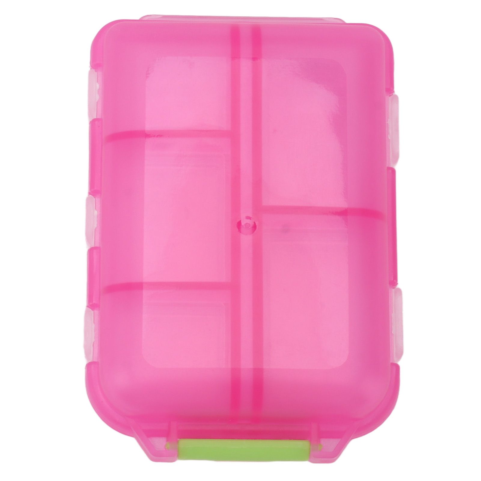 Medicine Box Medicine Case Plastic Waterproof 10 Compartments Buckle Lock Weekly Portable Medicine Container Rose Red - Image 6