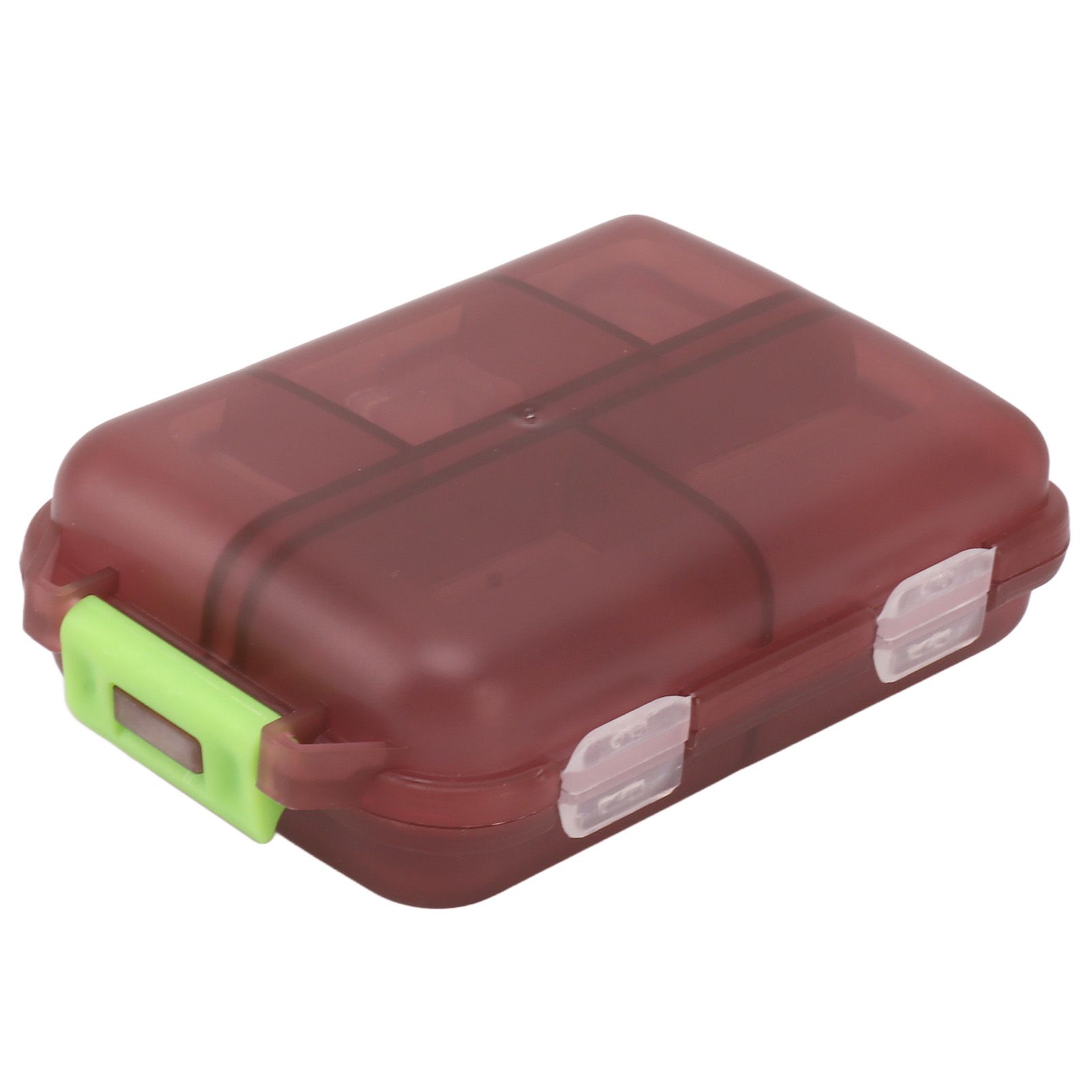 Medicine Box Medicine Case Plastic Waterproof 10 Compartments Buckle Lock Weekly Portable Medicine Container Purple - Image 1