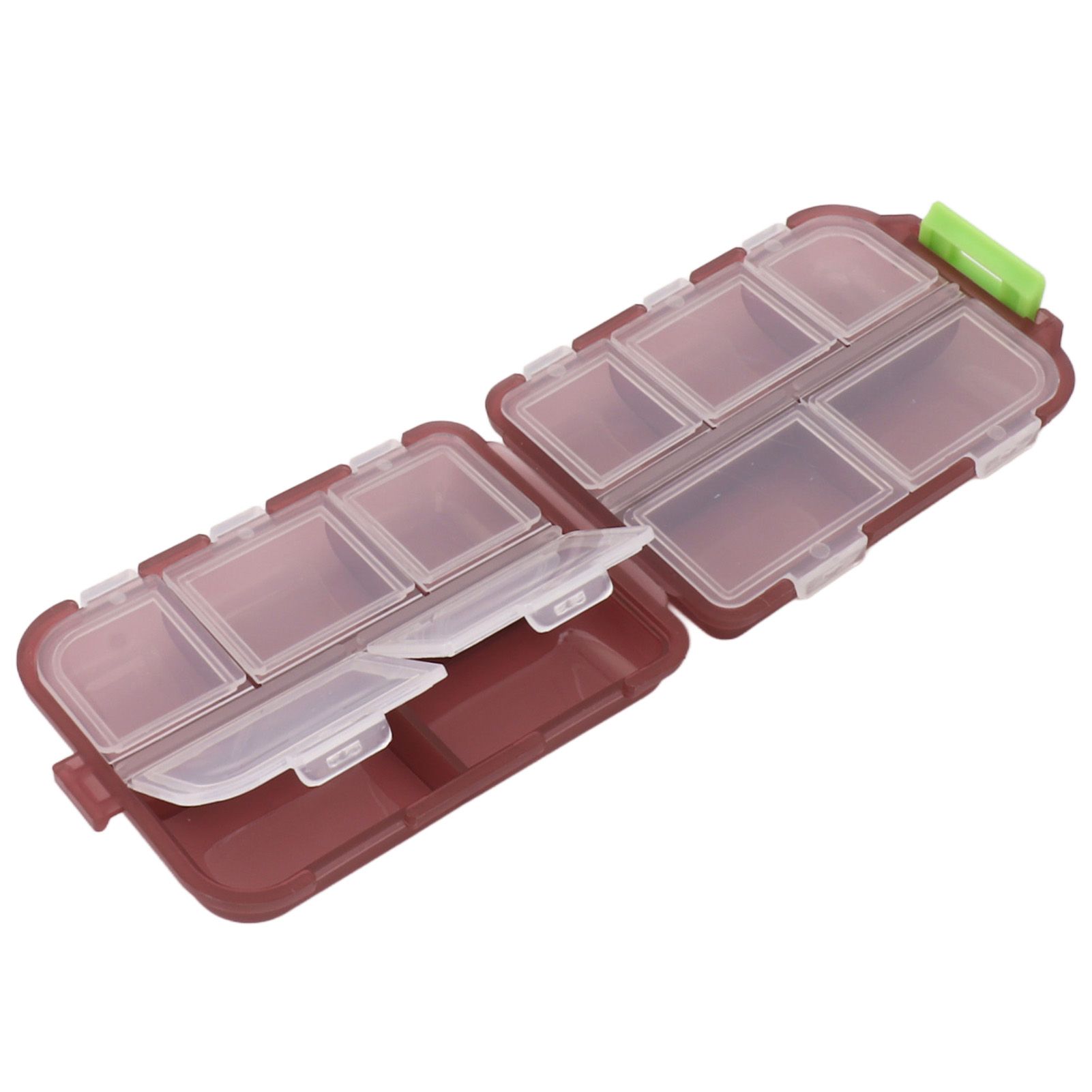 Medicine Box Medicine Case Plastic Waterproof 10 Compartments Buckle Lock Weekly Portable Medicine Container Purple - Image 2