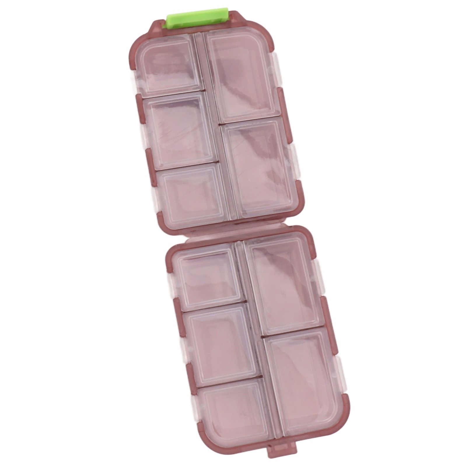 Medicine Box Medicine Case Plastic Waterproof 10 Compartments Buckle Lock Weekly Portable Medicine Container Purple - Image 4