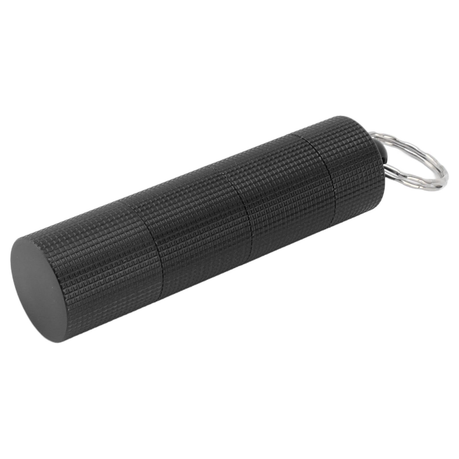 Keychain Medicine Holder Case 3 Compartment Waterproof Metal Travel Tablet Capsule Holder for Outdoor Black - Image 8