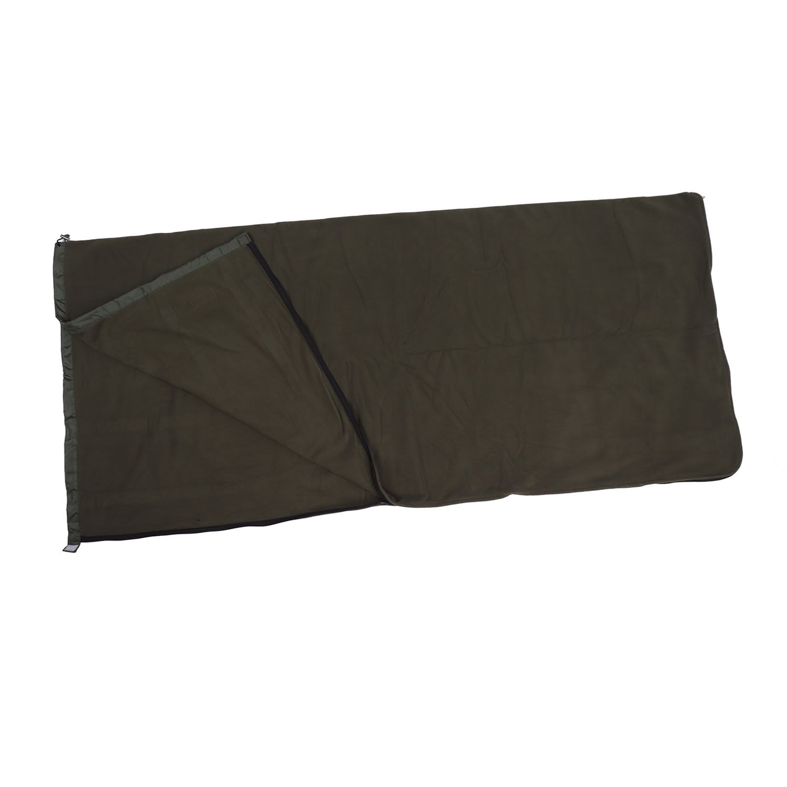Sleeping Bag Liner Super Thick Fleece Soft Sleeping Bag Liner Blanket for Camping Travel Backpacking OD Green - Image 2