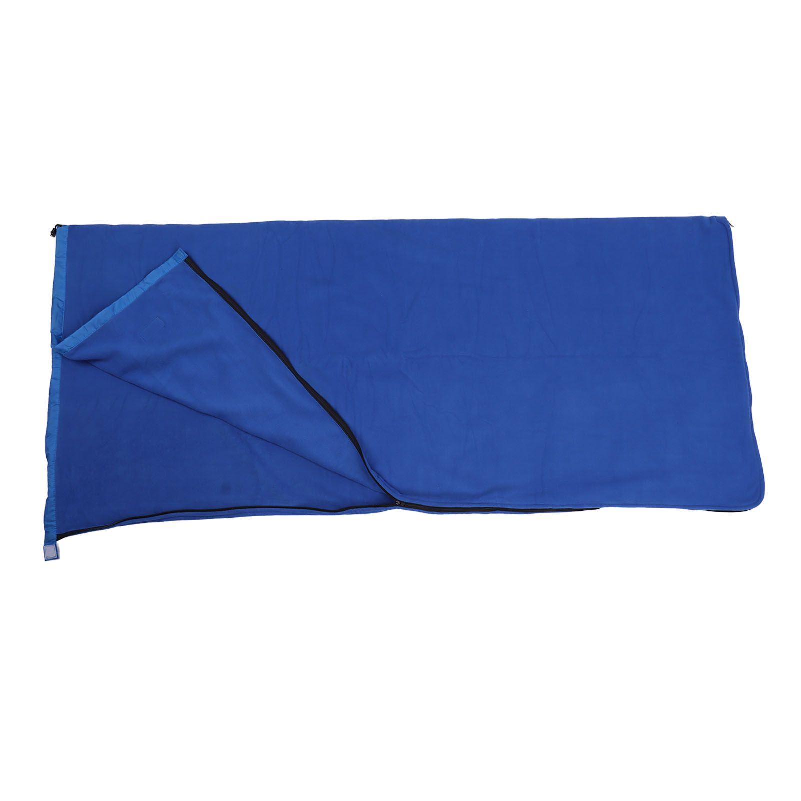 Sleeping Bag Liner Super Thick Fleece Soft Sleeping Bag Liner Blanket for Camping Travel Backpacking Jewel Blue - Image 2