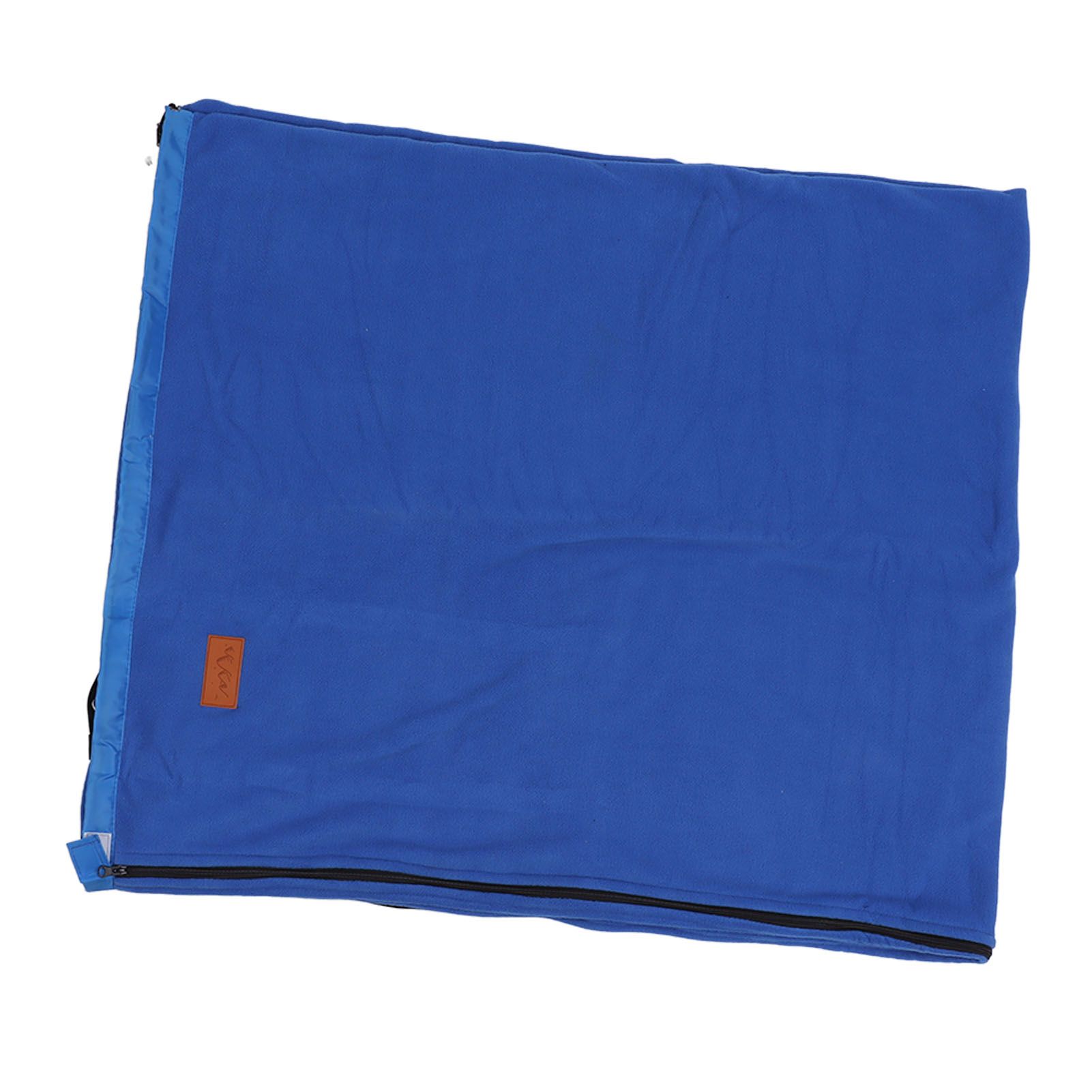 Sleeping Bag Liner Super Thick Fleece Soft Sleeping Bag Liner Blanket for Camping Travel Backpacking Jewel Blue - Image 7
