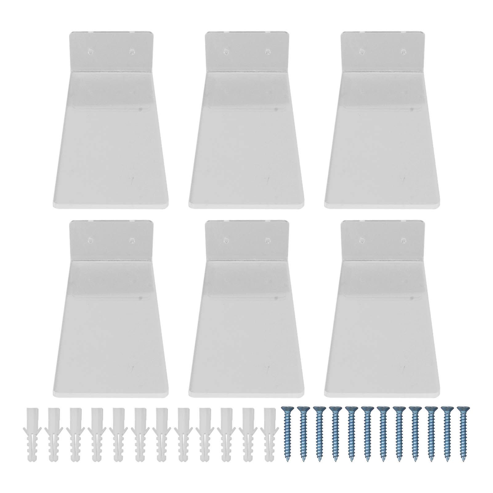 6Pcs Floating Shoes Rack Basketball Shoes Football Shoes Display Rack Wall Acrylic Transparent Sneakers Shelf - Image 1