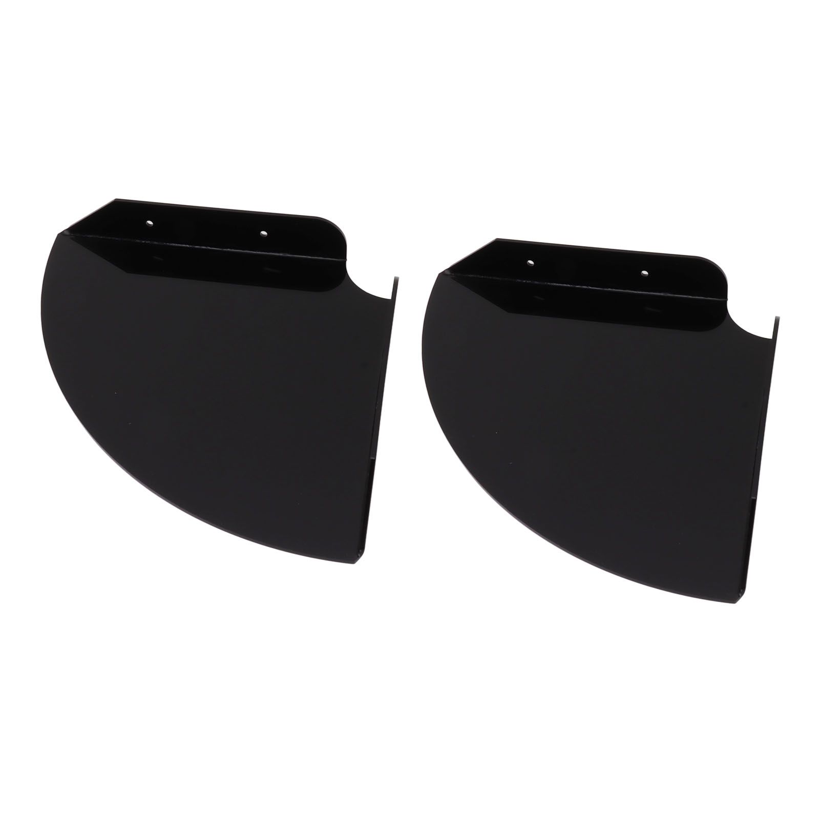 2pcs Wall Mount Floating Corner Shelves Quarter Round Hanging Corner Shelves for Bedrooms Living Rooms Shower Room Black - Image 2