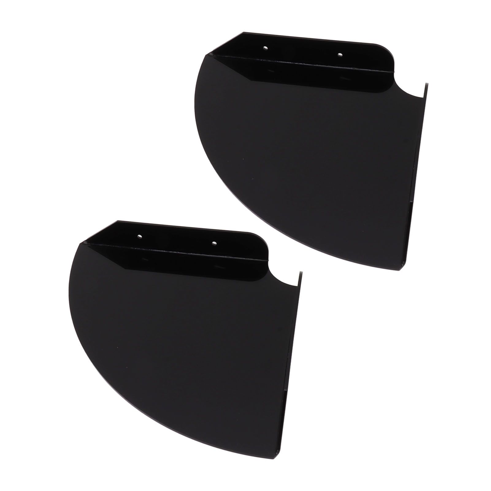2pcs Wall Mount Floating Corner Shelves Quarter Round Hanging Corner Shelves for Bedrooms Living Rooms Shower Room Black - Image 3