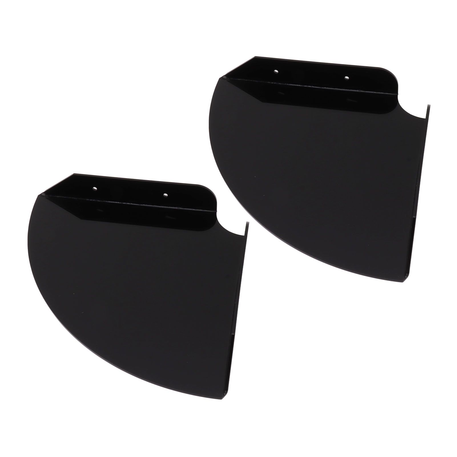 2pcs Wall Mount Floating Corner Shelves Quarter Round Hanging Corner Shelves for Bedrooms Living Rooms Shower Room Black - Image 4