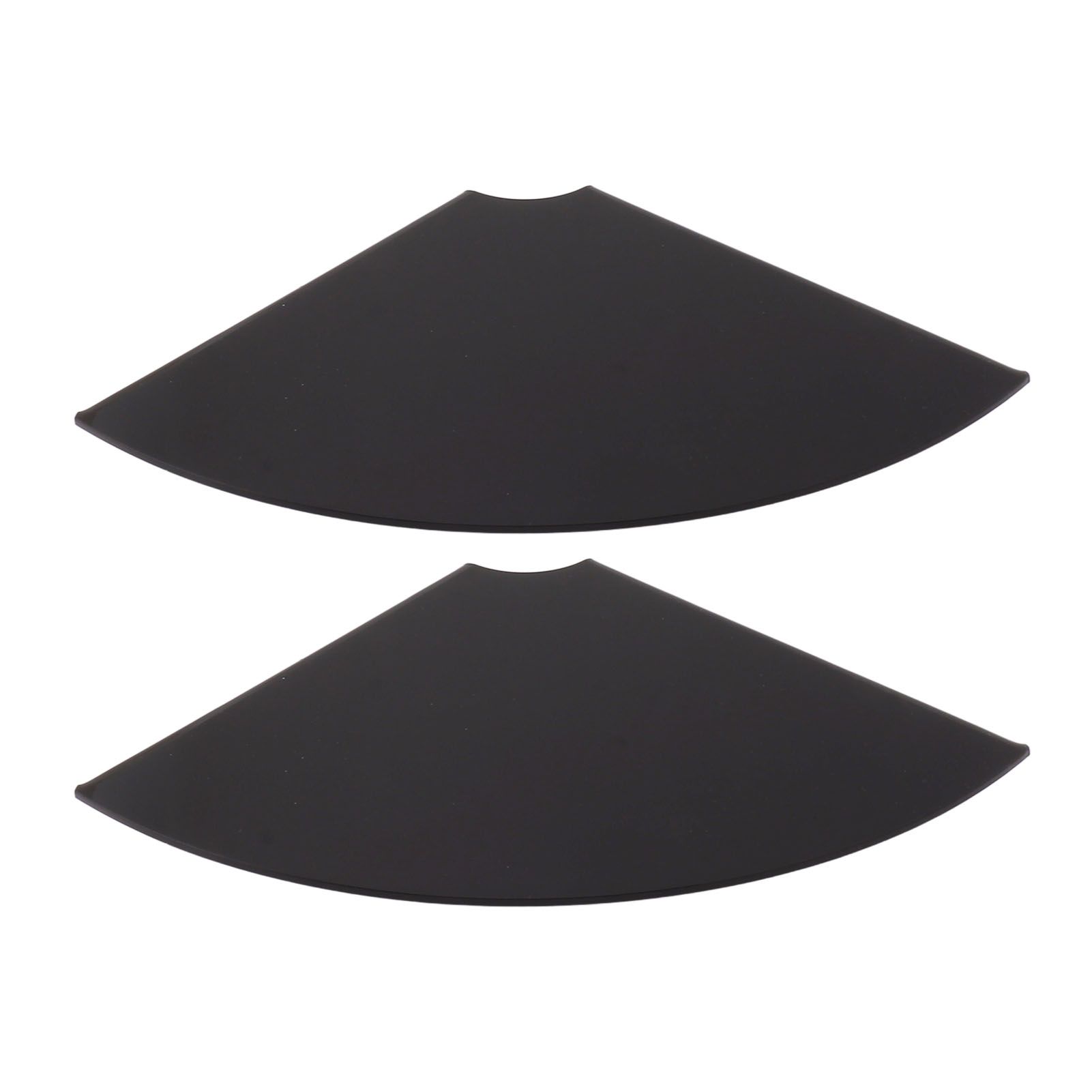 2pcs Wall Mount Floating Corner Shelves Quarter Round Hanging Corner Shelves for Bedrooms Living Rooms Shower Room Black - Image 8