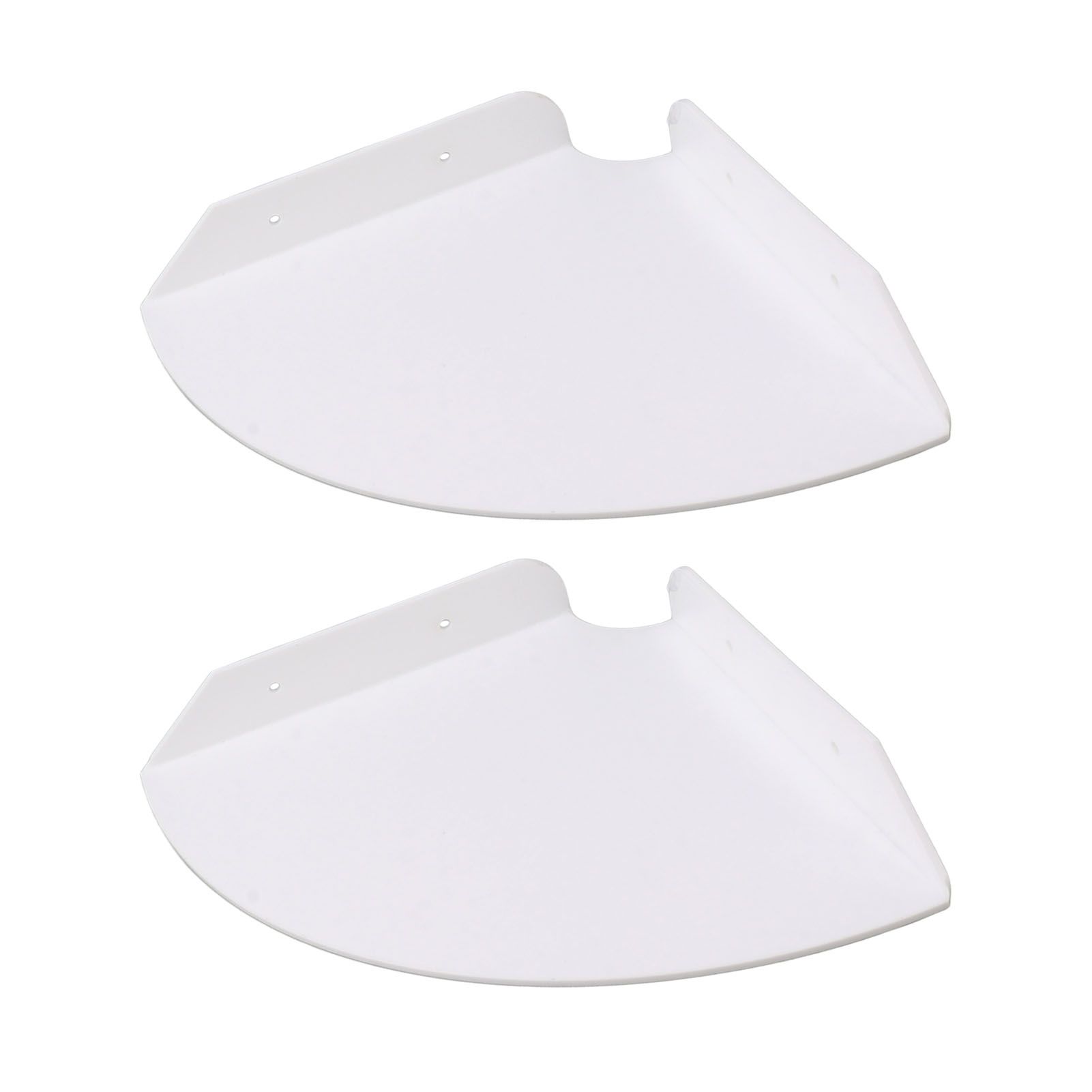 2pcs Wall Mount Floating Corner Shelves Quarter Round Hanging Corner Shelves for Bedrooms Living Rooms Shower Room White - Image 2