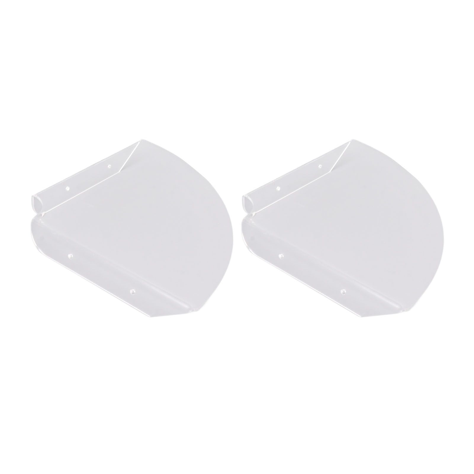 2pcs Wall Mount Floating Corner Shelves Quarter Round Hanging Corner Shelves for Bedrooms Living Rooms Shower Room Transparent - Image 2