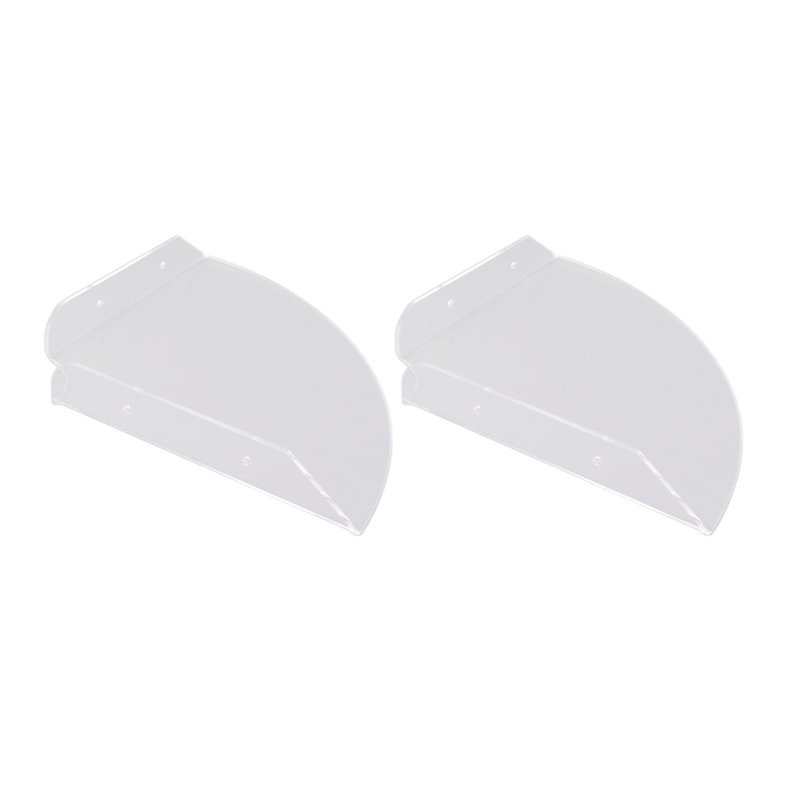 2pcs Wall Mount Floating Corner Shelves Quarter Round Hanging Corner Shelves for Bedrooms Living Rooms Shower Room Transparent - Image 5