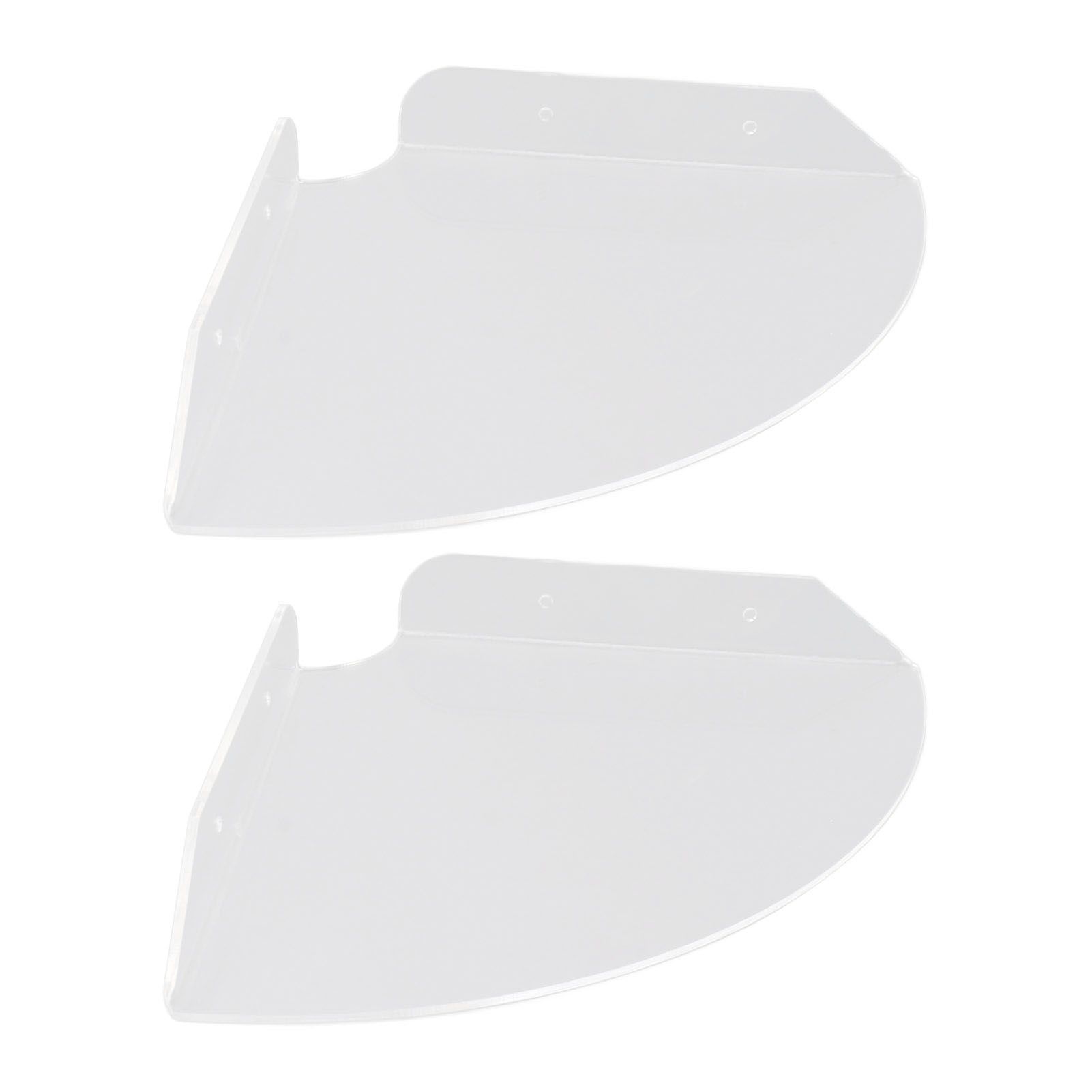 2pcs Wall Mount Floating Corner Shelves Quarter Round Hanging Corner Shelves for Bedrooms Living Rooms Shower Room Transparent - Image 6