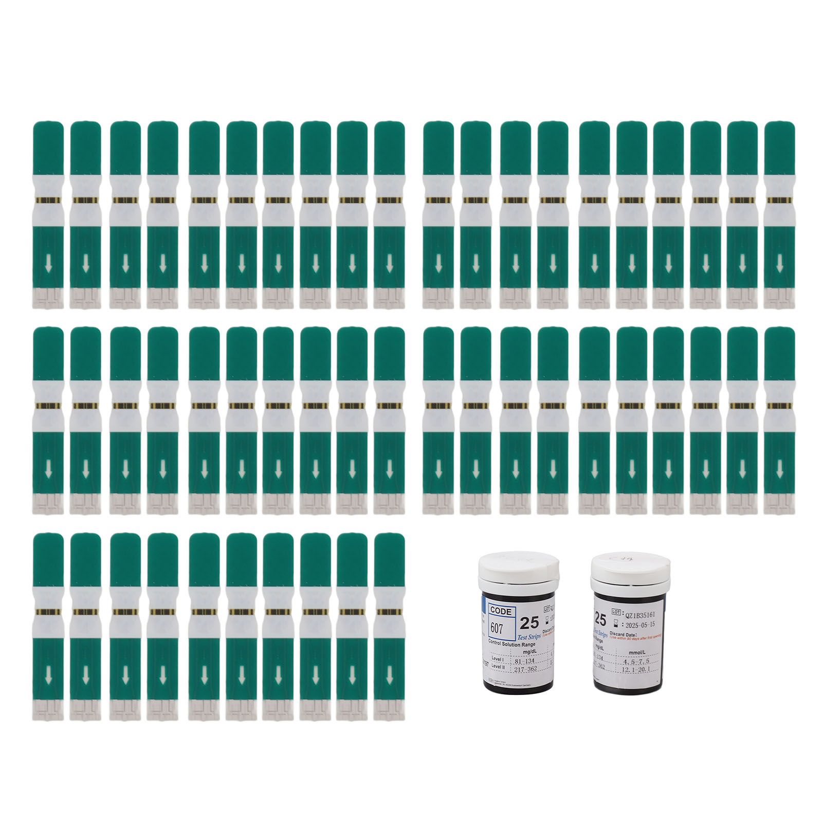 50PCS Blood Glucose Test Strips PET Accurate Diabetes Testing Strips for Self Blood Sugar Monitoring - Image 1