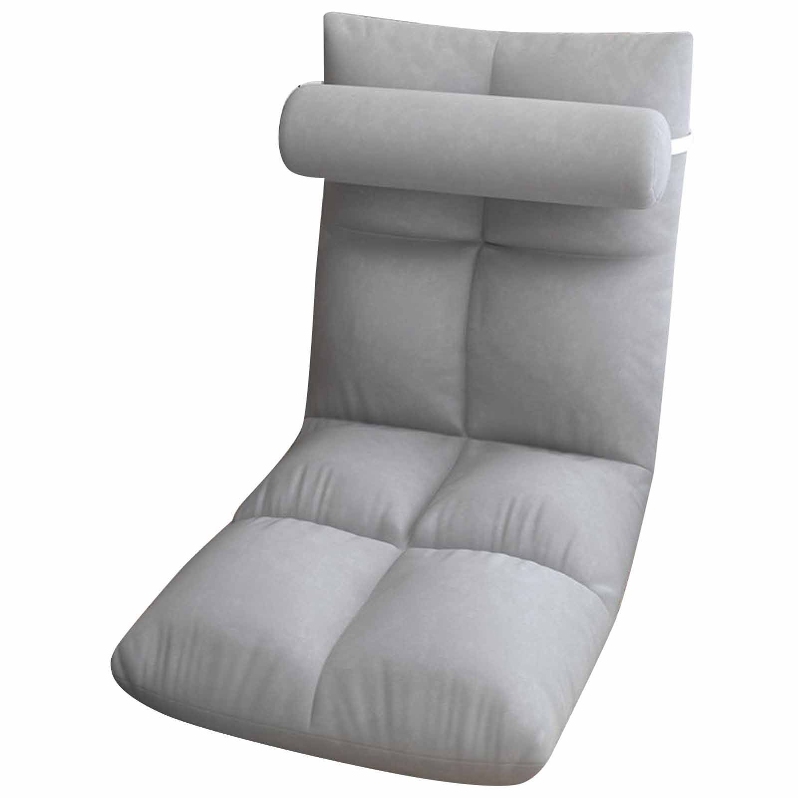 Floor Chair with Back Support Folding Sofa Chair Sleeper Bed Couch Recliner Floor Gaming Chair Meditation Chair for Adults Grey - Image 1