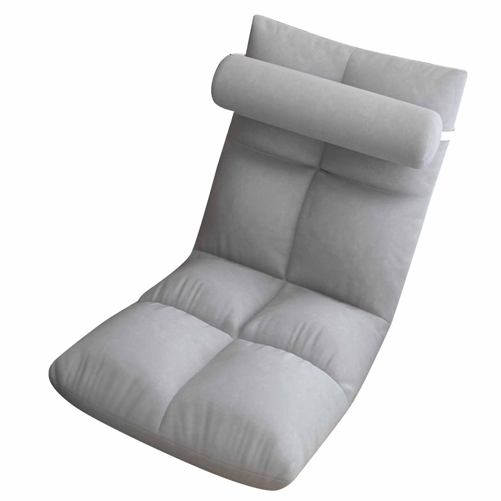 Floor Chair with Back Support Folding Sofa Chair Sleeper Bed Couch Recliner Floor Gaming Chair Meditation Chair for Adults Grey - Image 2