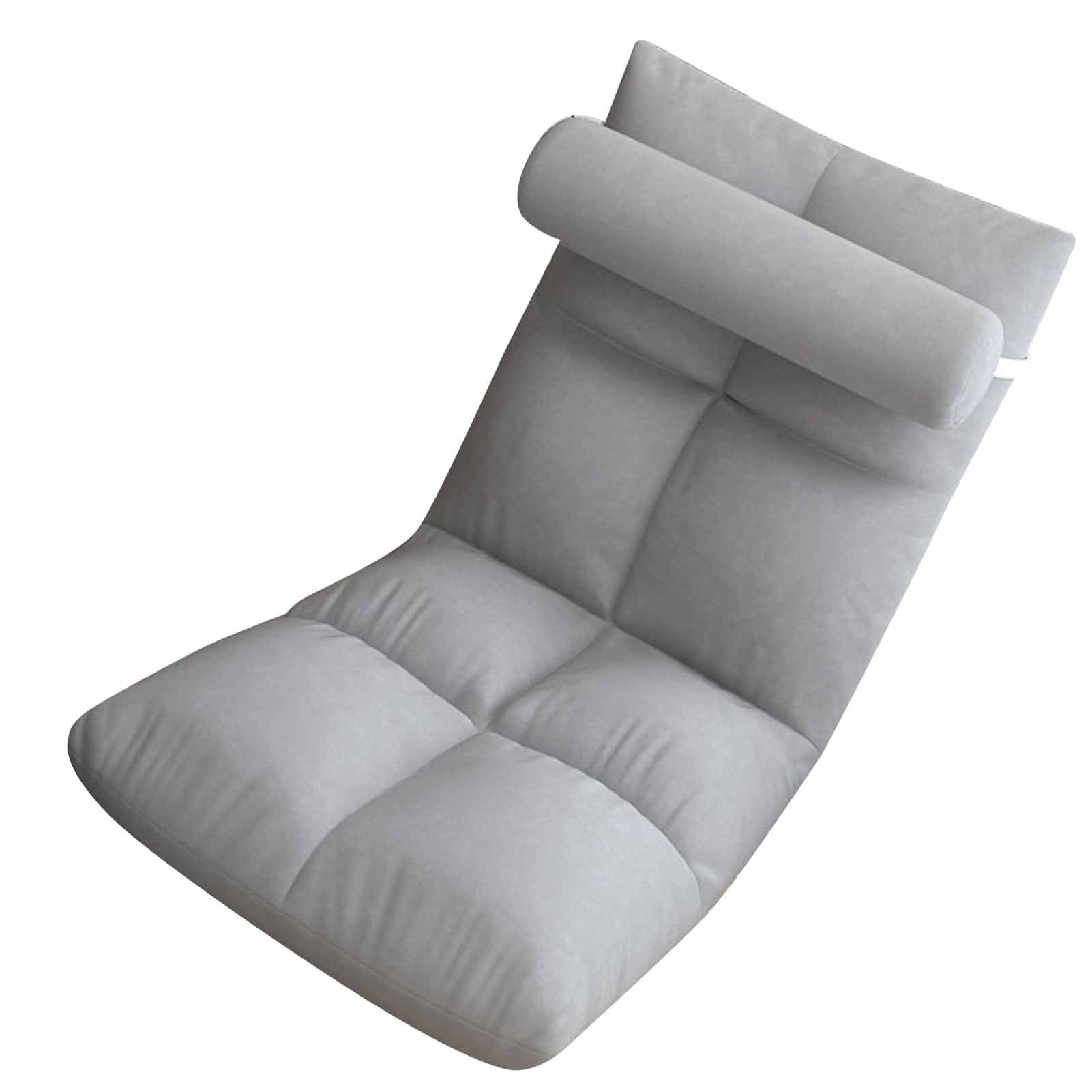 Floor Chair with Back Support Folding Sofa Chair Sleeper Bed Couch Recliner Floor Gaming Chair Meditation Chair for Adults Grey - Image 3