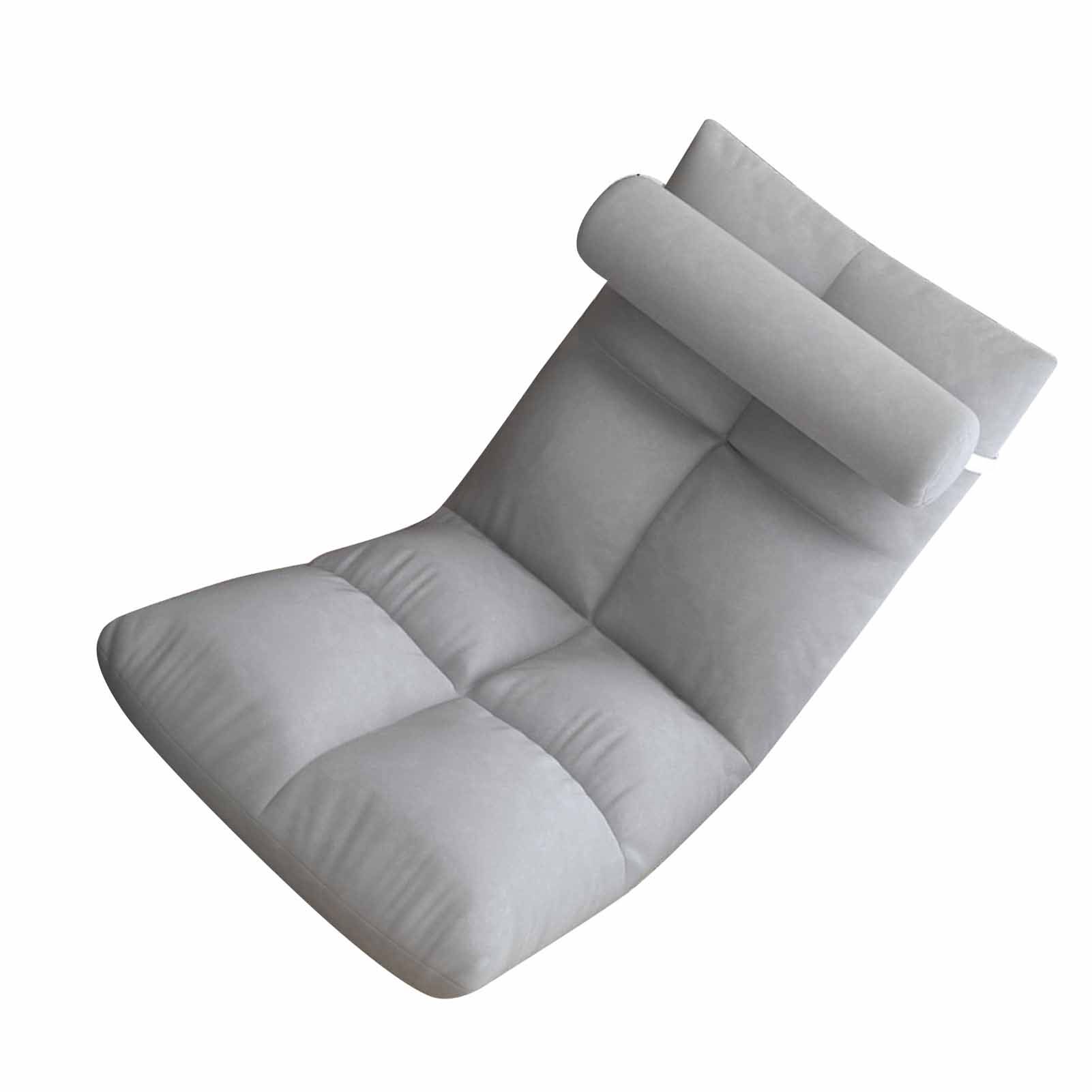Floor Chair with Back Support Folding Sofa Chair Sleeper Bed Couch Recliner Floor Gaming Chair Meditation Chair for Adults Grey - Image 4