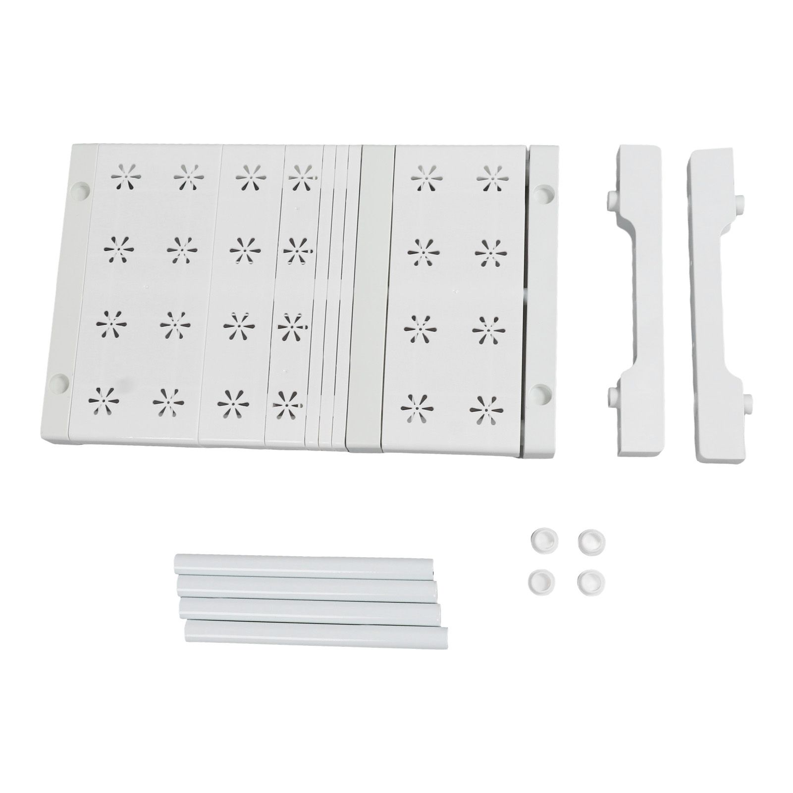 Expandable Closet Shelf Organizer Adjustable Space Saving Wardrobe Sink Tension Shelf 24cm Width 22cm Height Length 27 to 38cm/10.6 to 15.0in - Image 1