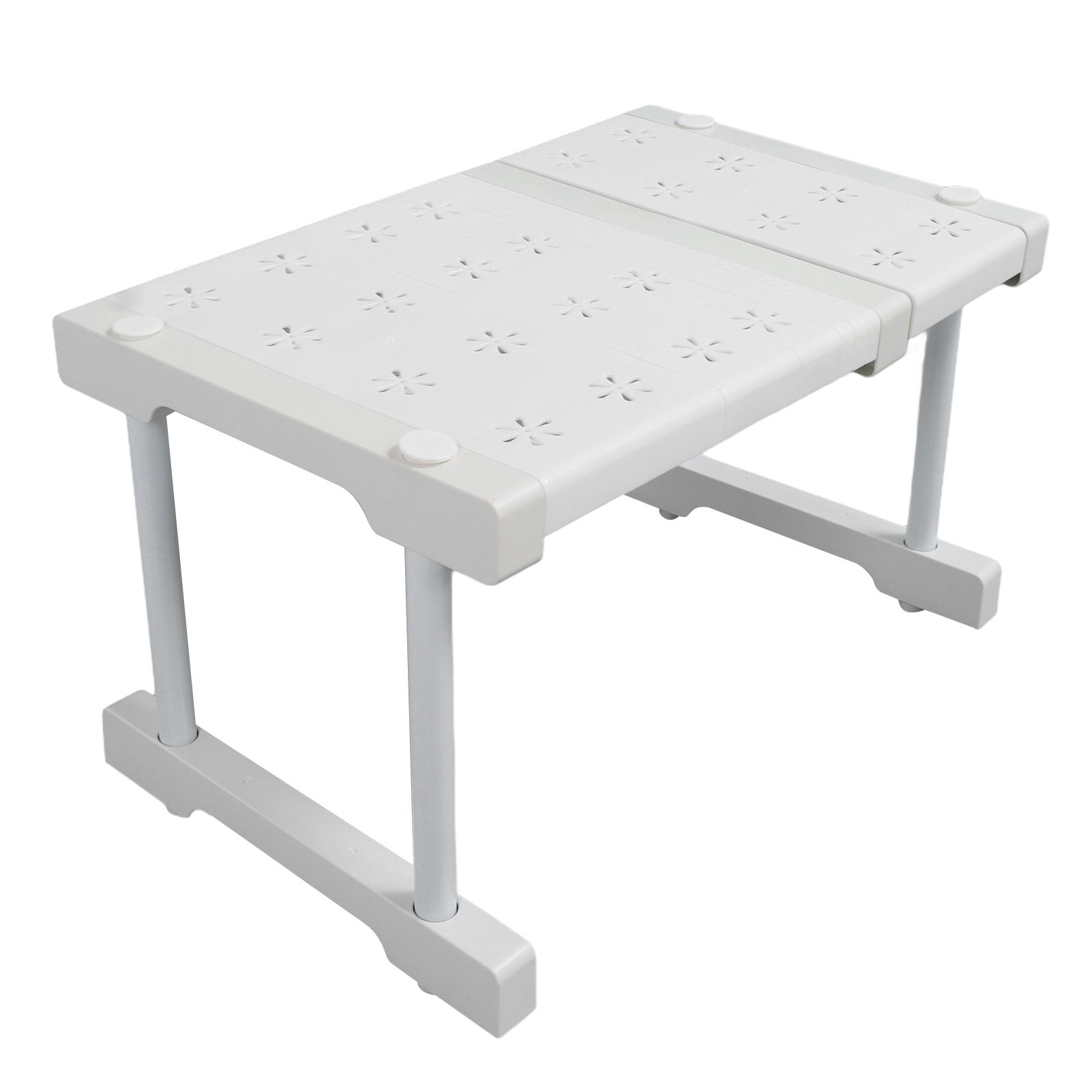 Expandable Closet Shelf Organizer Adjustable Space Saving Wardrobe Sink Tension Shelf 24cm Width 22cm Height Length 27 to 38cm/10.6 to 15.0in - Image 2