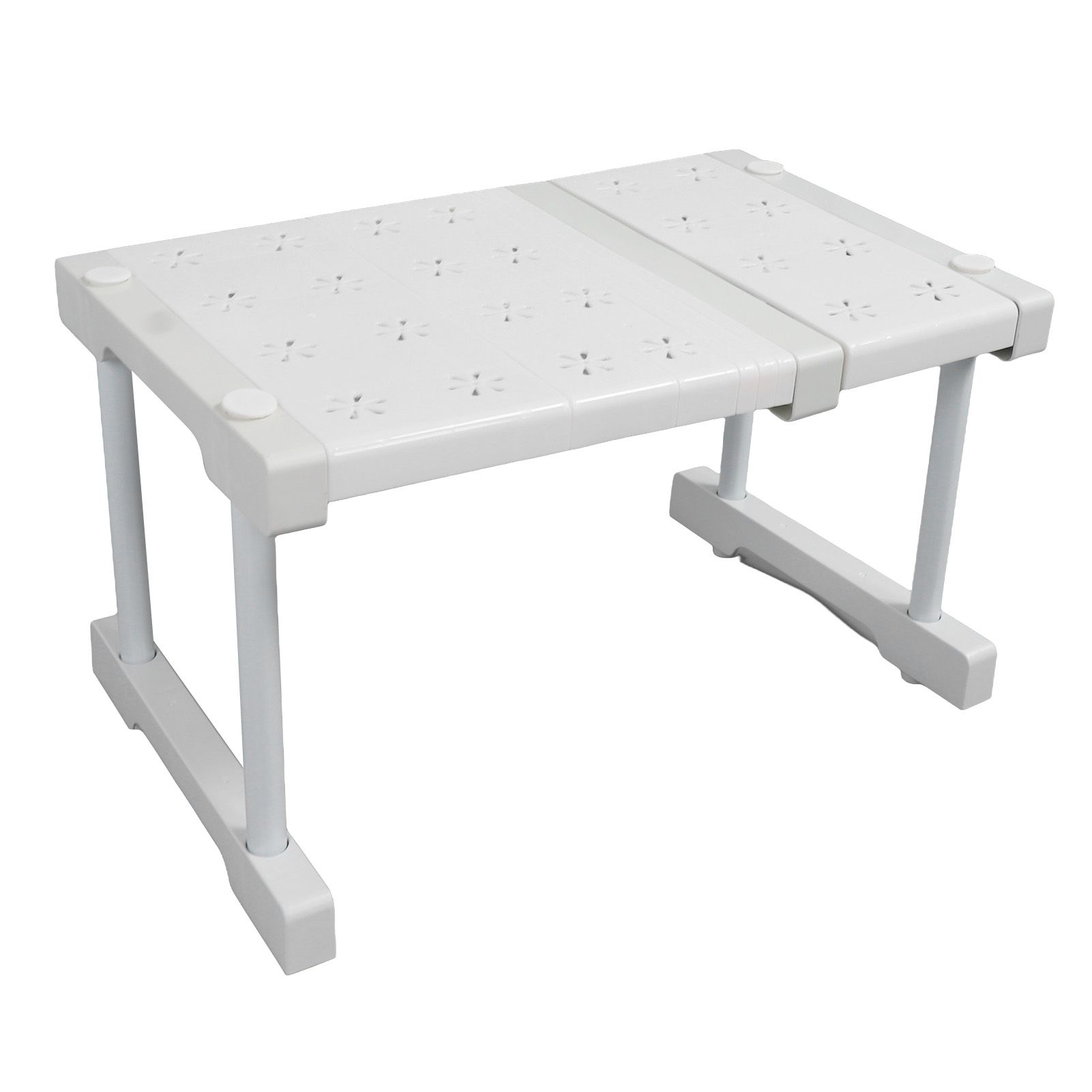 Expandable Closet Shelf Organizer Adjustable Space Saving Wardrobe Sink Tension Shelf 24cm Width 22cm Height Length 27 to 38cm/10.6 to 15.0in - Image 3
