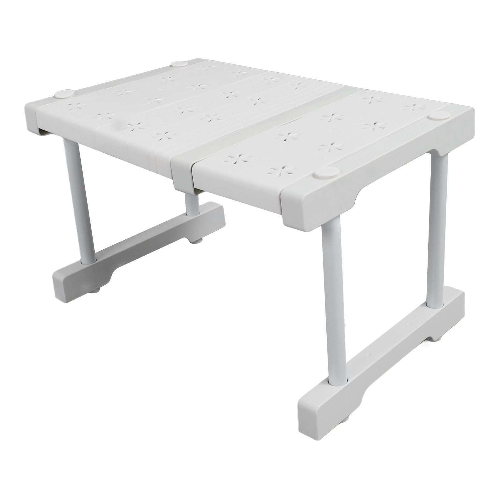 Expandable Closet Shelf Organizer Adjustable Space Saving Wardrobe Sink Tension Shelf 24cm Width 22cm Height Length 27 to 38cm/10.6 to 15.0in - Image 4