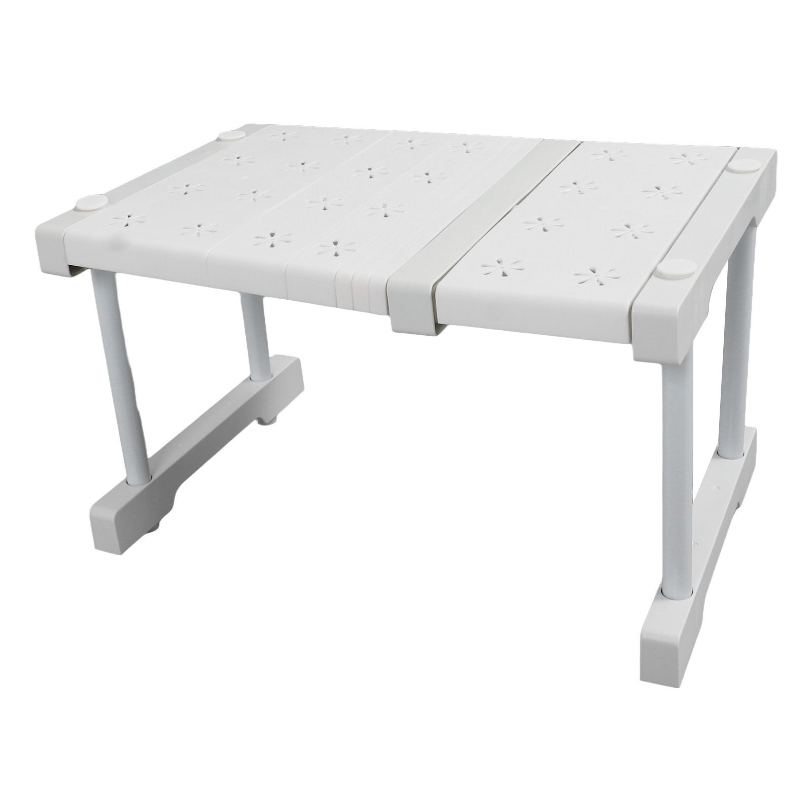Expandable Closet Shelf Organizer Adjustable Space Saving Wardrobe Sink Tension Shelf 24cm Width 22cm Height Length 27 to 38cm/10.6 to 15.0in - Image 5