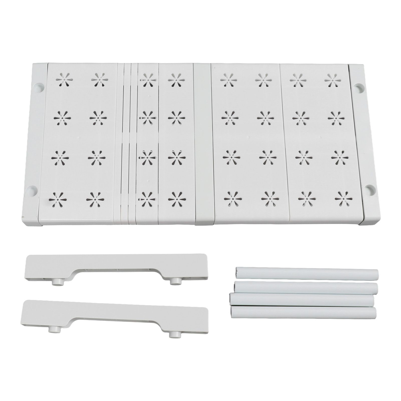 Expandable Closet Shelf Organizer Adjustable Space Saving Wardrobe Sink Tension Shelf 24cm Width 22cm Height Length 37 to 48cm/14.6 to 18.9in - Image 1