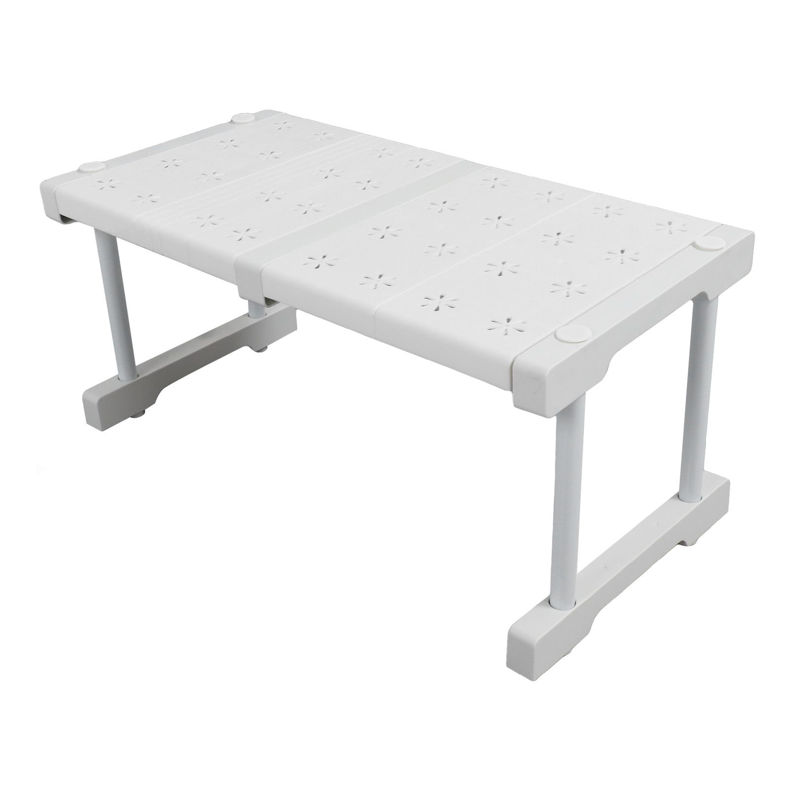 Expandable Closet Shelf Organizer Adjustable Space Saving Wardrobe Sink Tension Shelf 24cm Width 22cm Height Length 37 to 48cm/14.6 to 18.9in - Image 2