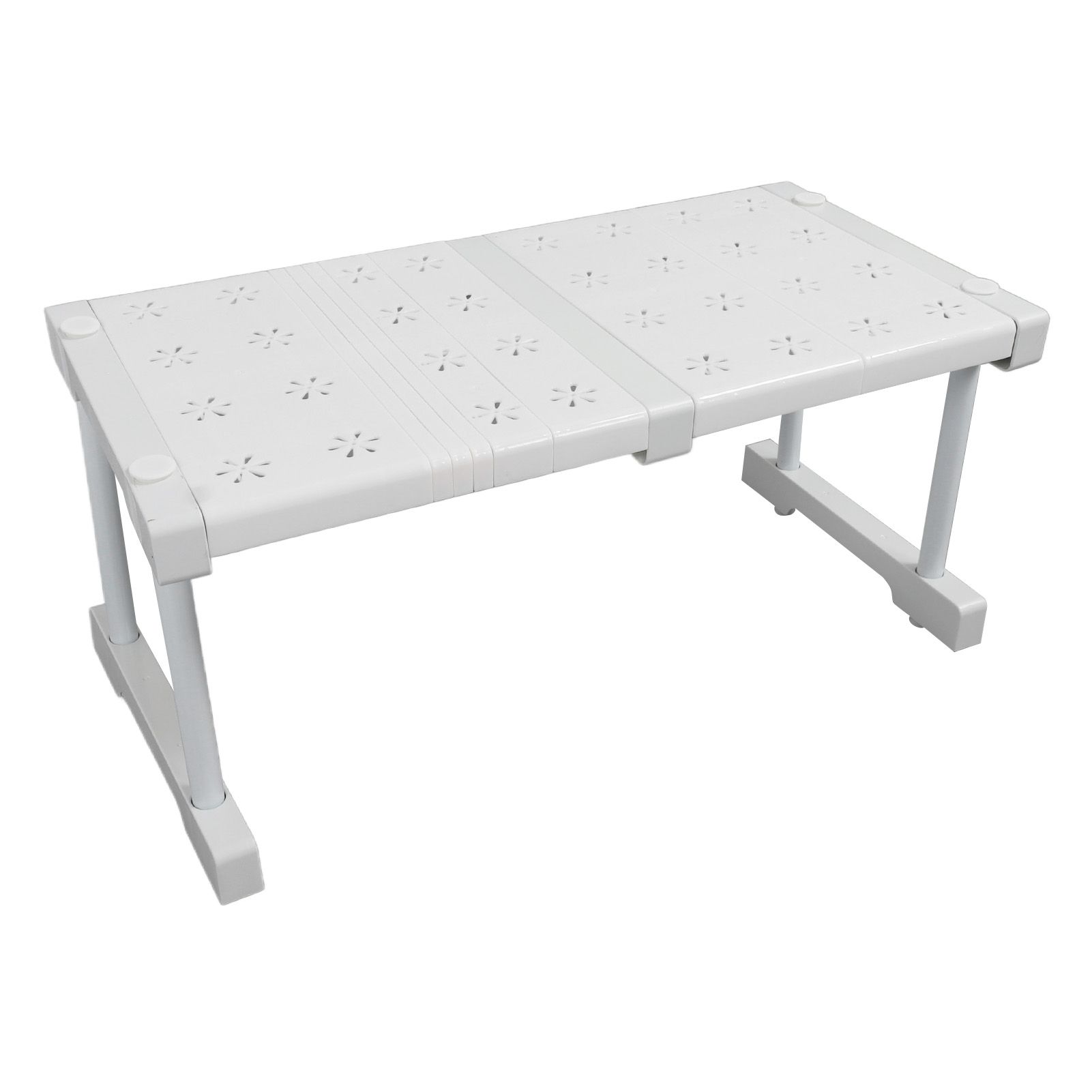 Expandable Closet Shelf Organizer Adjustable Space Saving Wardrobe Sink Tension Shelf 24cm Width 22cm Height Length 37 to 48cm/14.6 to 18.9in - Image 4