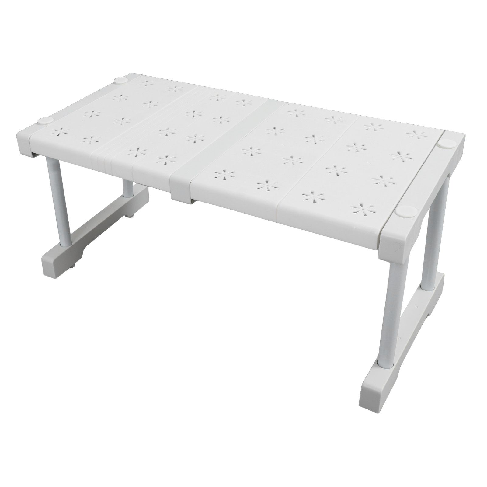 Expandable Closet Shelf Organizer Adjustable Space Saving Wardrobe Sink Tension Shelf 24cm Width 22cm Height Length 37 to 48cm/14.6 to 18.9in - Image 5