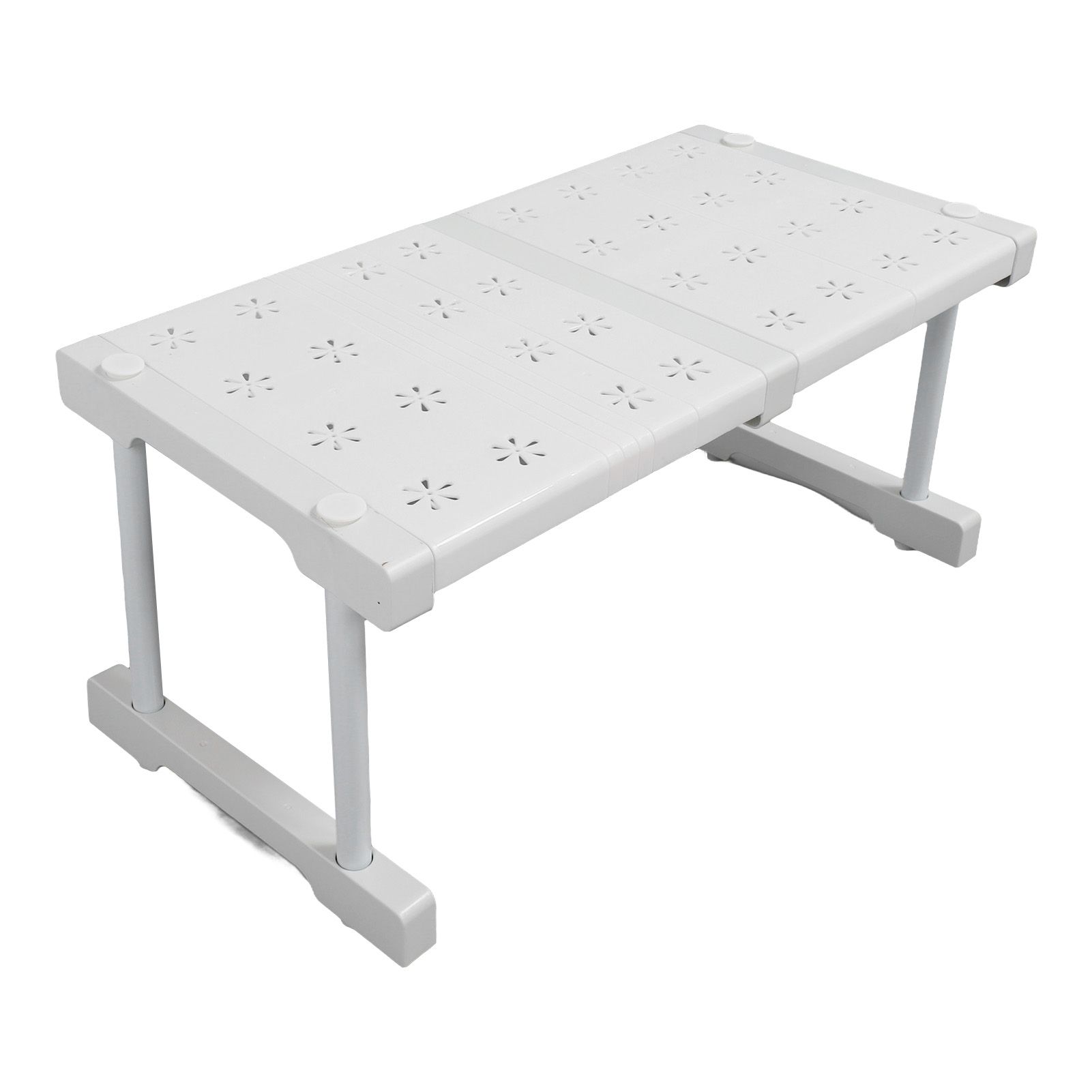 Expandable Closet Shelf Organizer Adjustable Space Saving Wardrobe Sink Tension Shelf 24cm Width 22cm Height Length 37 to 48cm/14.6 to 18.9in - Image 6