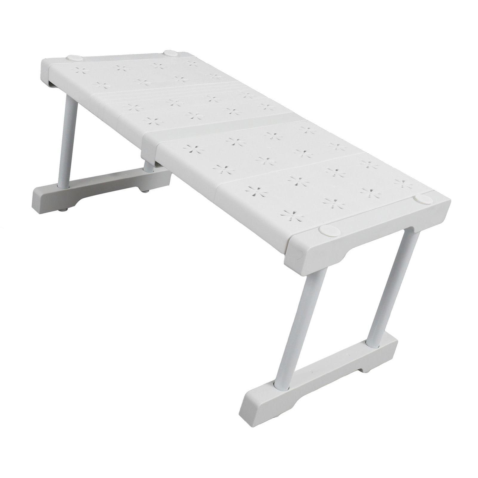 Expandable Closet Shelf Organizer Adjustable Space Saving Wardrobe Sink Tension Shelf 24cm Width 22cm Height Length 37 to 48cm/14.6 to 18.9in - Image 7