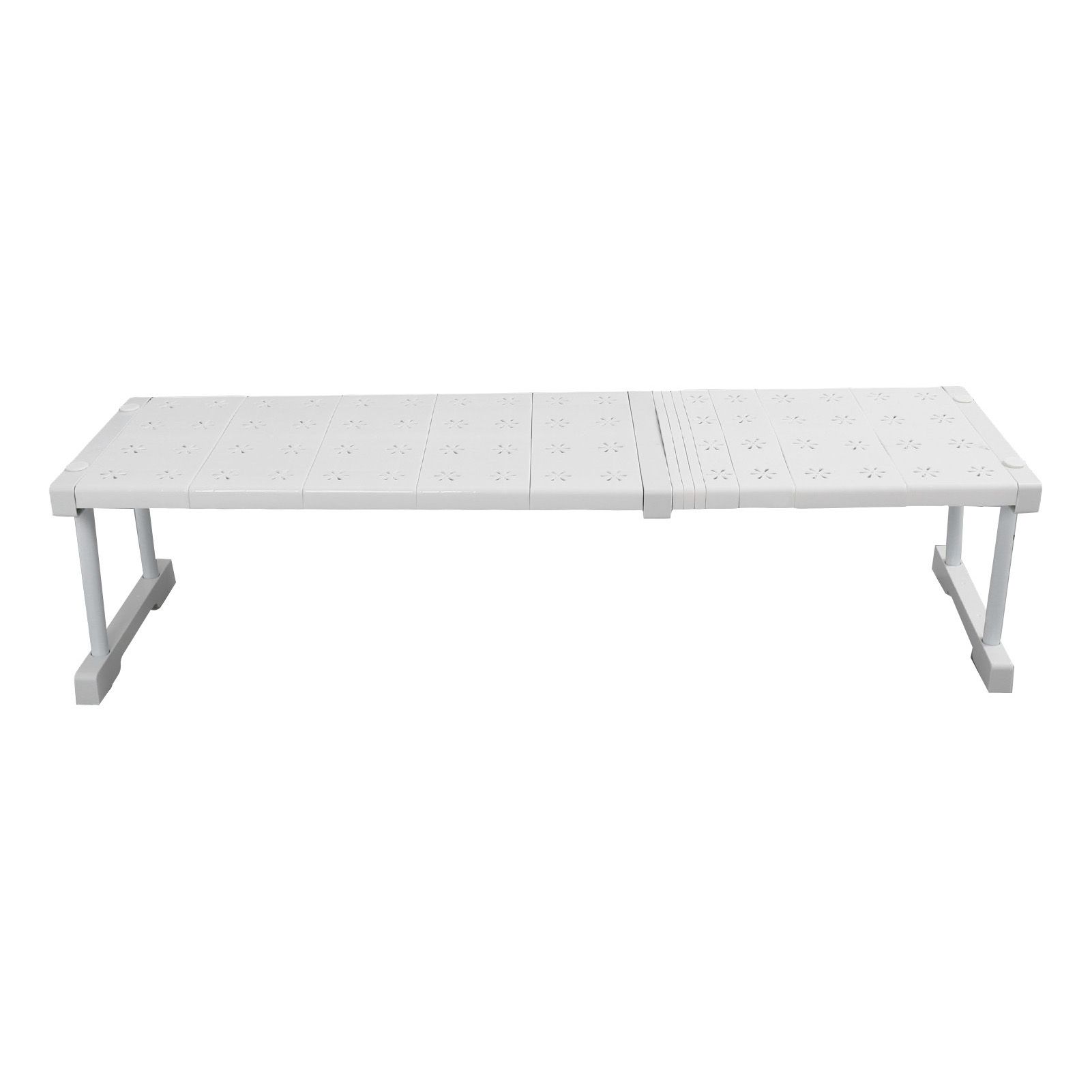 Expandable Closet Shelf Organizer Adjustable Space Saving Wardrobe Sink Tension Shelf 24cm Width 22cm Height Length 67 to 88cm/26.4 to 34.6in - Image 3