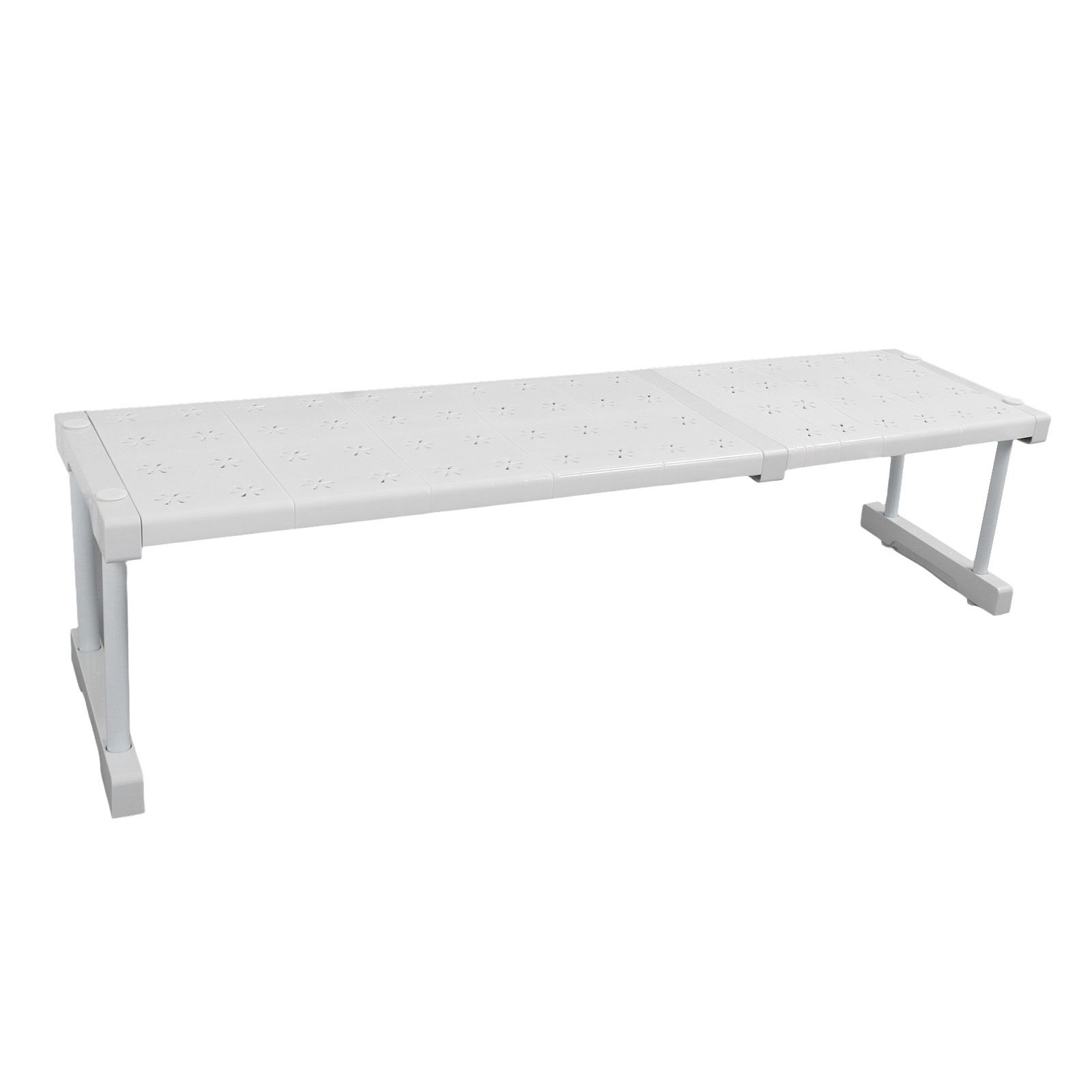 Expandable Closet Shelf Organizer Adjustable Space Saving Wardrobe Sink Tension Shelf 24cm Width 22cm Height Length 67 to 88cm/26.4 to 34.6in - Image 4